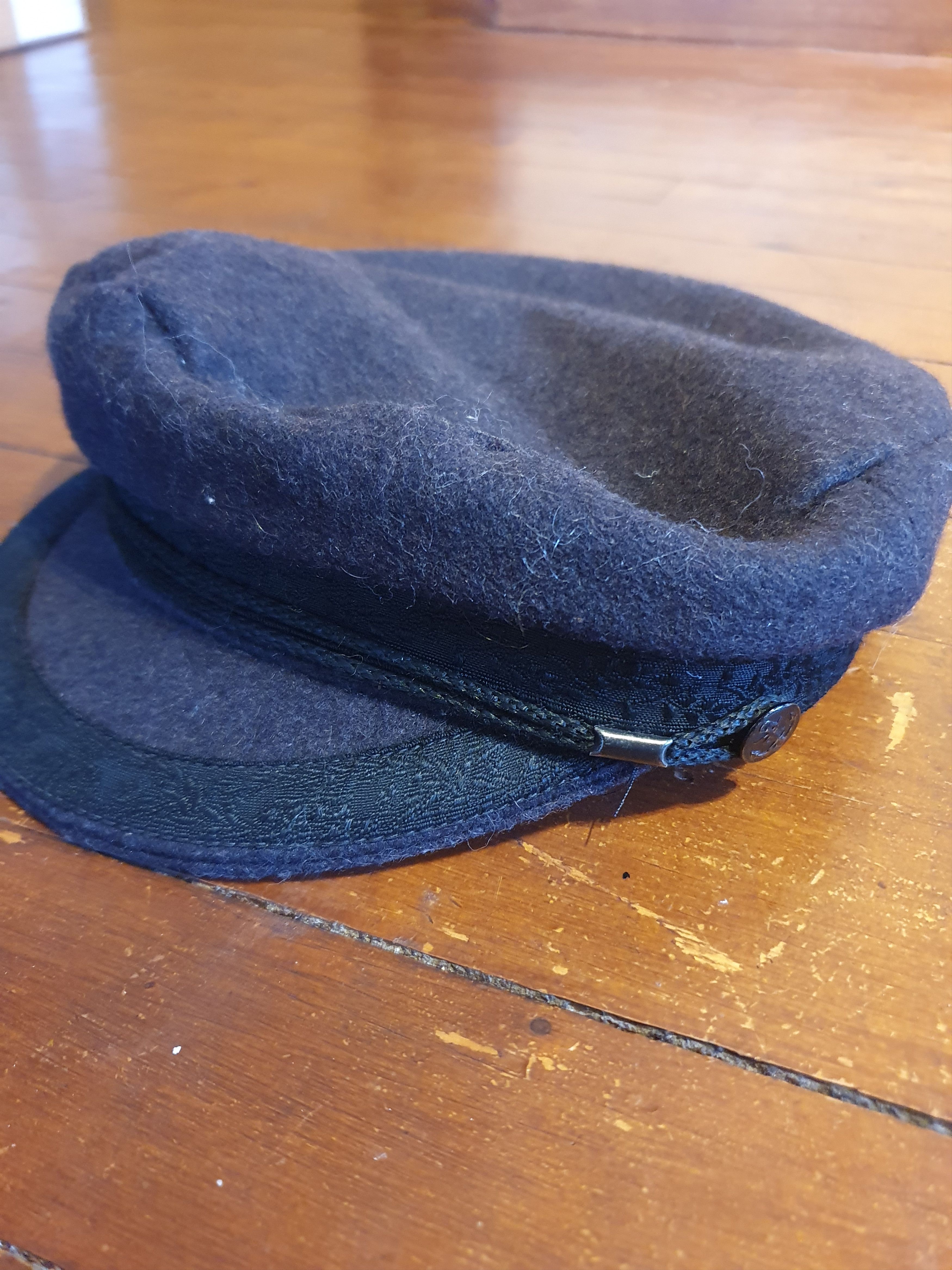 Vintage Royal Imperial Navy Captains Flat Cap Sailor Hat Size ONE SIZE - 6 Thumbnail