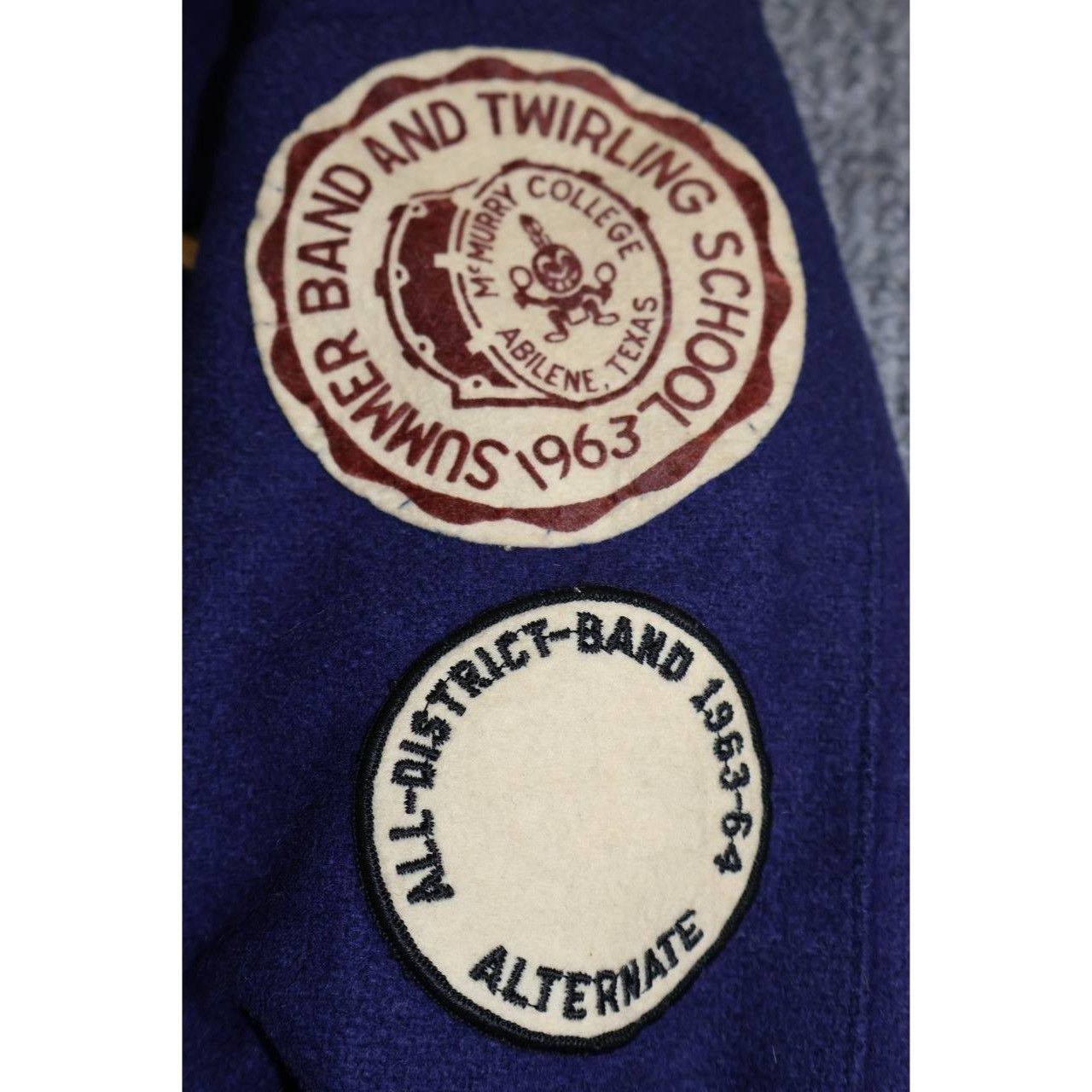 Vintage Vintage 60s Fab Knit Wool Varsity Letterman Jacket Blue 36 Size US S / EU 44-46 / 1 - 8 Thumbnail