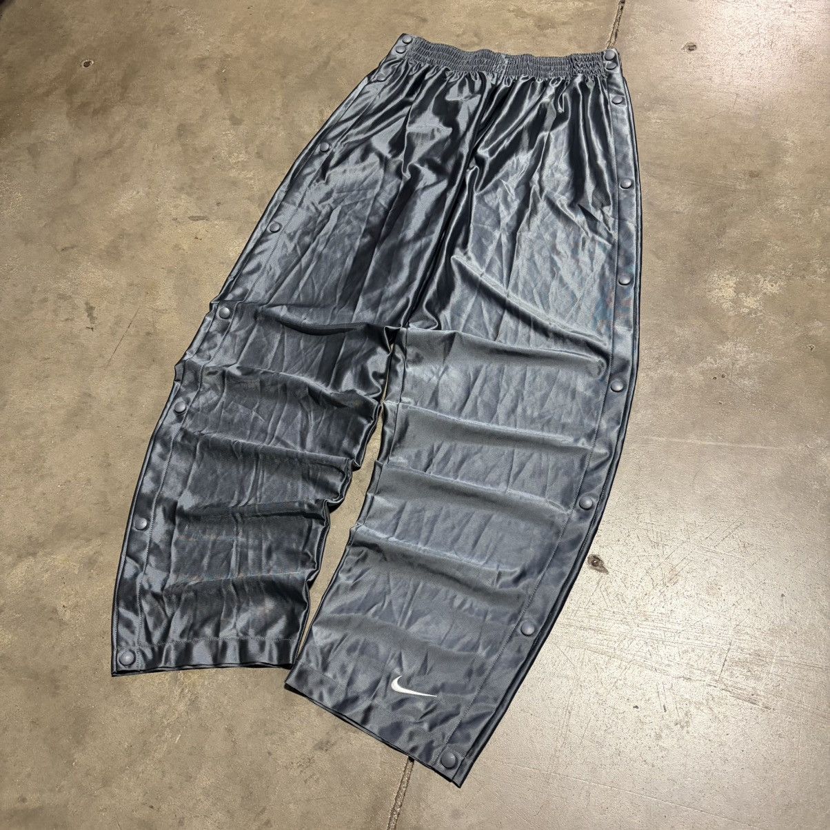 Nike Vintage Nike Side Button Satin Track Pants Tear Away Y2K Size US 29 - 2 Thumbnail