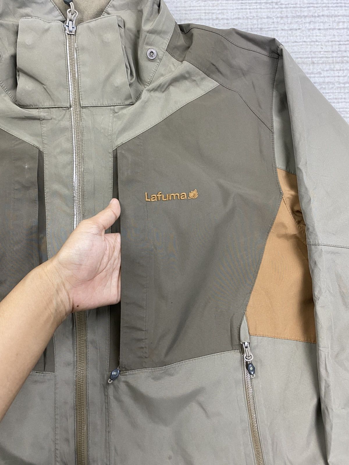Goretex × Japanese Brand × Vintage Vtg Lafuma Goretex Colour Block Waterproof Zipper Jacket Size US L / EU 52-54 / 3 - 8 Thumbnail