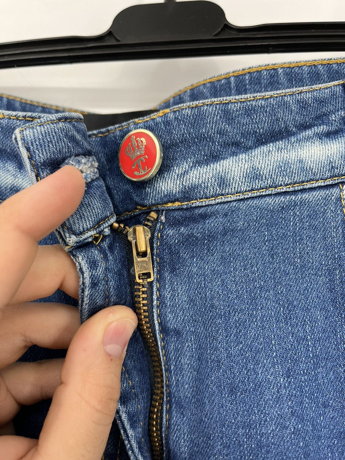Just Cavalli × Roberto Cavalli Vintage JUST CAVALLI Luxury Retro Denim long jeans 29*43 Size US 29 - 10 Thumbnail