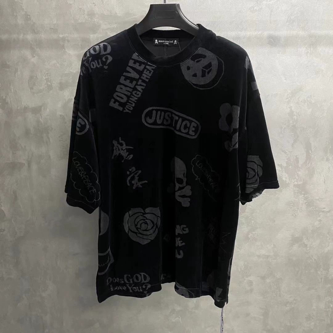 Mastermind Japan Mastermind Japan Black Velvet Skull Logo Tee Size US M / EU 48-50 / 2 - 1 Thumbnail