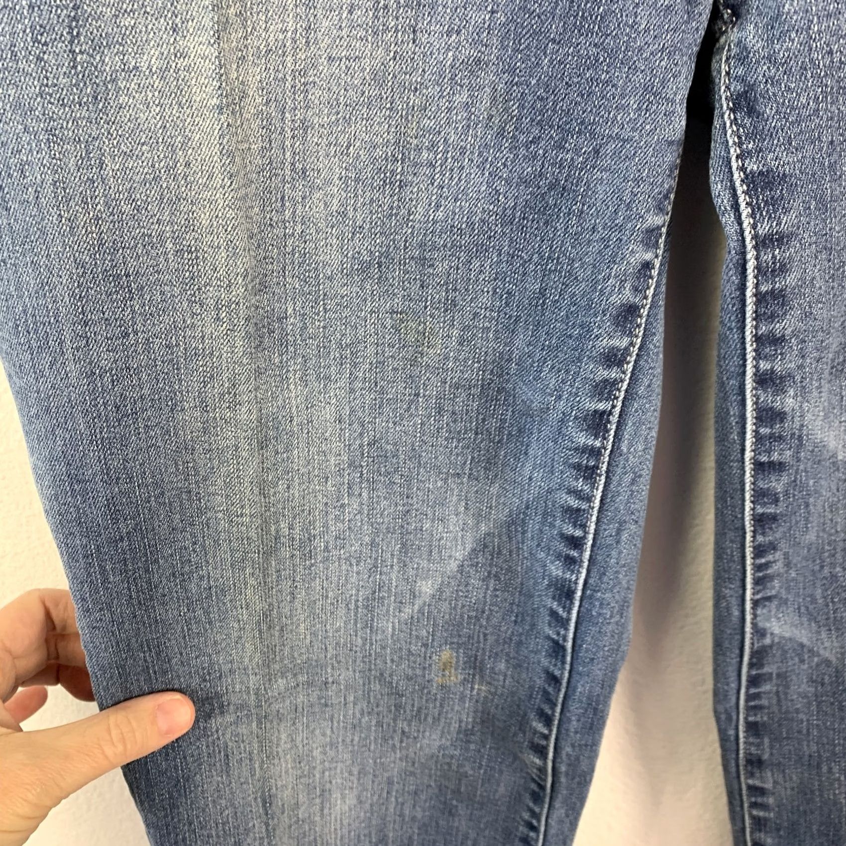 Vintage Peace Love World Women's Size 2 Blue Denim Jeans Wide Leg Button Side Seams Modern Peace Size 26" / US 2 / IT 38 - 6 Thumbnail