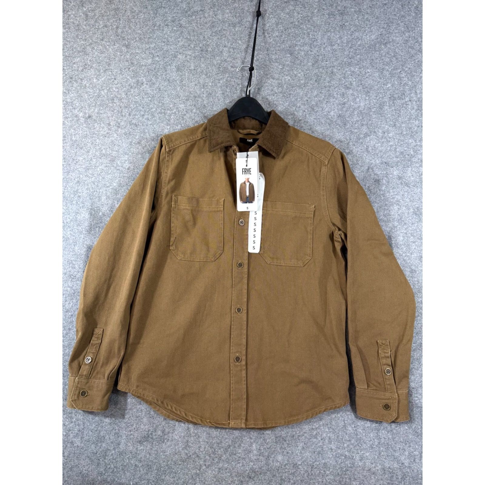 Frye Frye Shirt Jacket Barn Shacket Mens S Brown Corduroy Button Front Long Sleeve Pockets NWT Vintage: No Size US S / EU 44-46 / 1 - 3 Thumbnail