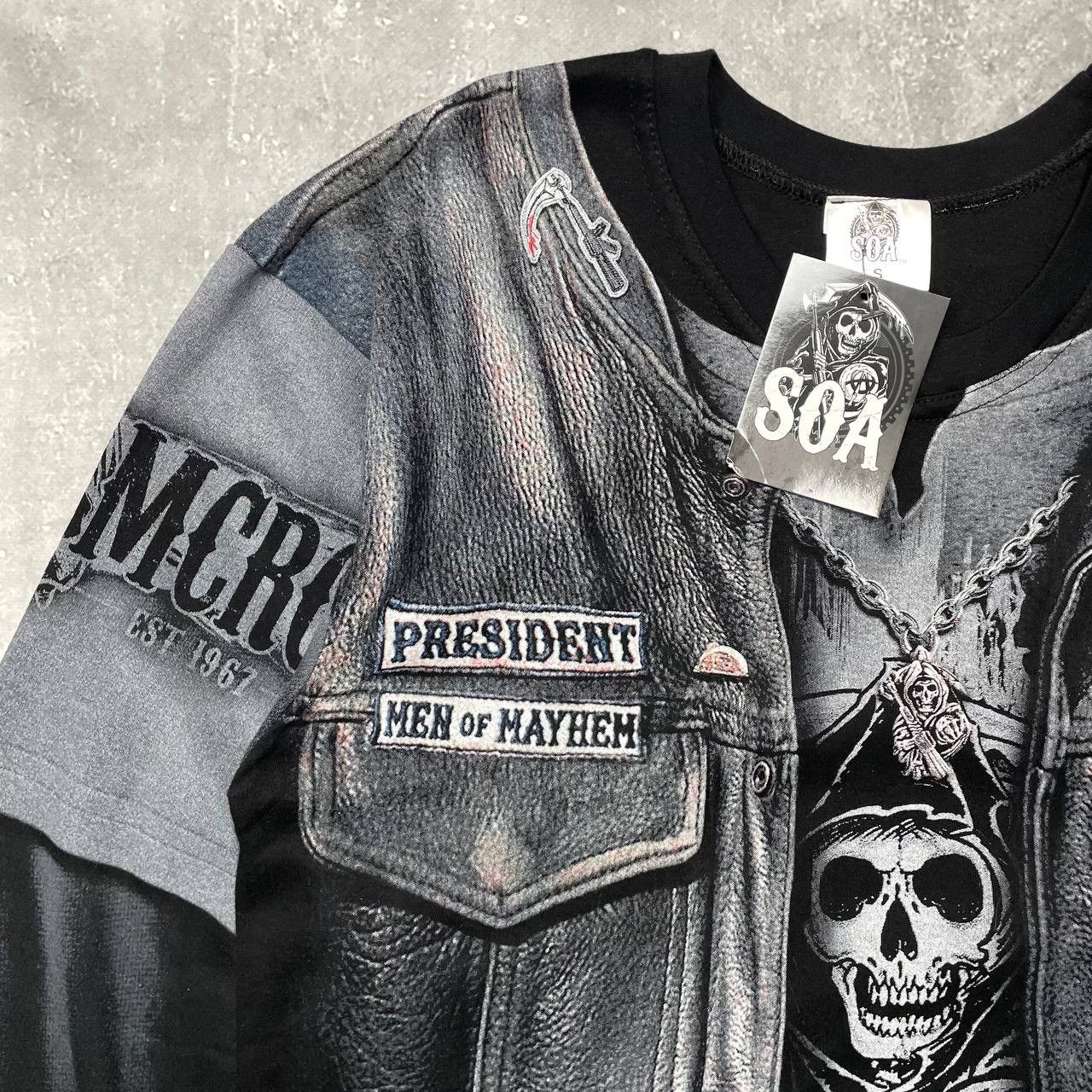 Band Tees NWT Sons Of Anarchy 2017 All Over Print Long Sleeve T Shirt Size US S / EU 44-46 / 1 - 4 Thumbnail