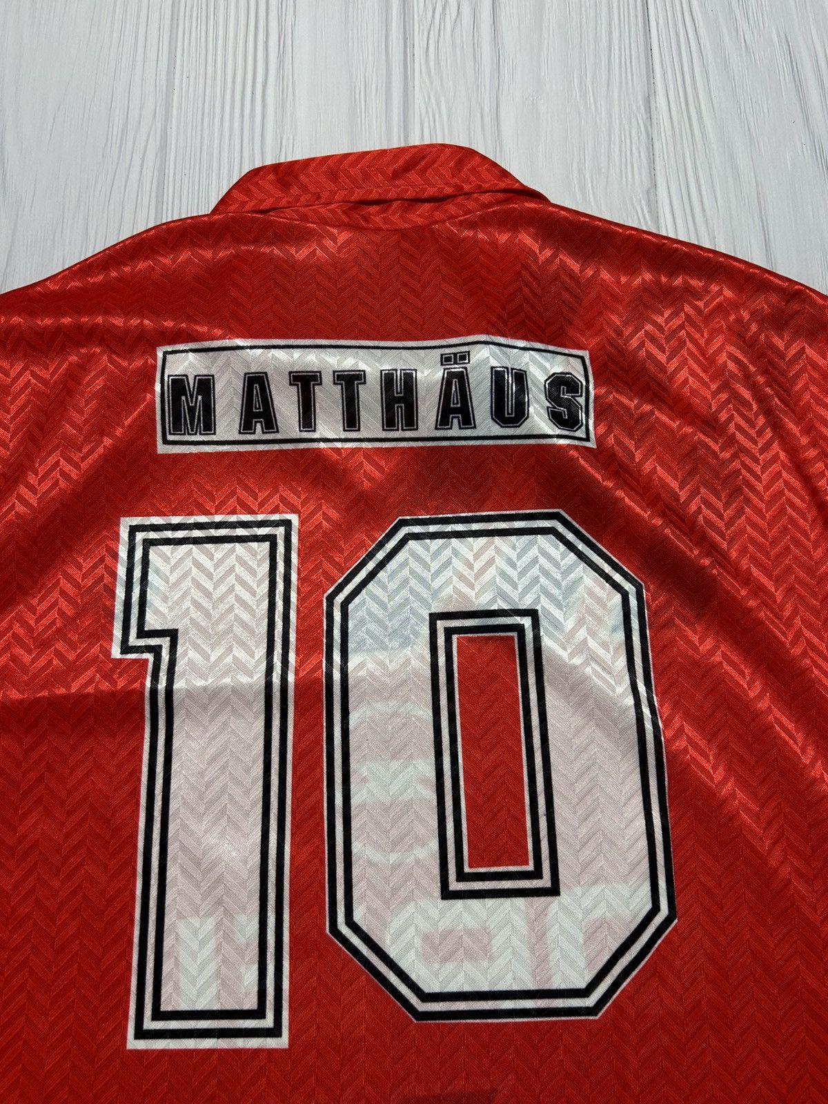 Vintage Vintage # 10 Matthaus FC Bayern Munchen Opel T-Shirt Jersey Size US L / EU 52-54 / 3 - 12 Thumbnail