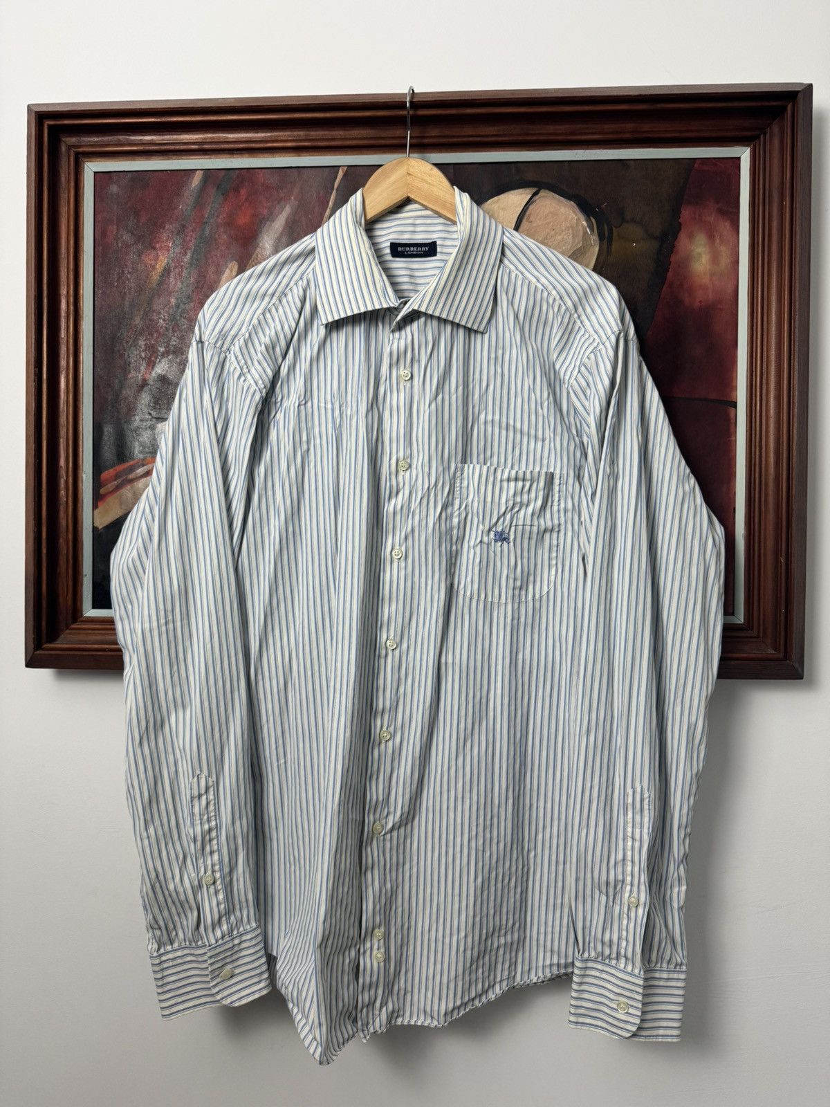 Burberry BURBERRY button up casual shirt stripes luxury designer rare Size US XL / EU 56 / 4 - 1 Thumbnail