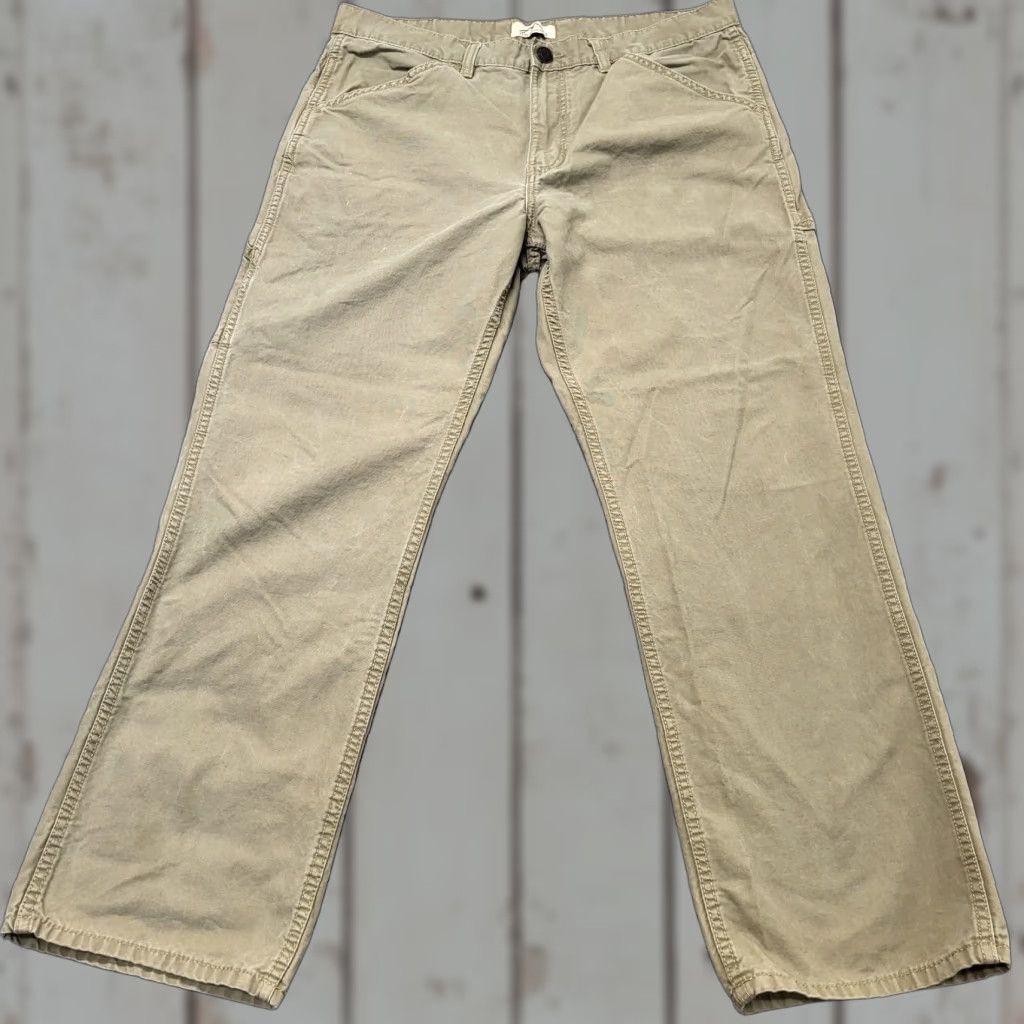 The Mountain Blue Mountain Pants Men’s 36x32 Khaki Carpenter Utility Work 100% Cotton Canvas Size US 36 / EU 52 - 1 Thumbnail