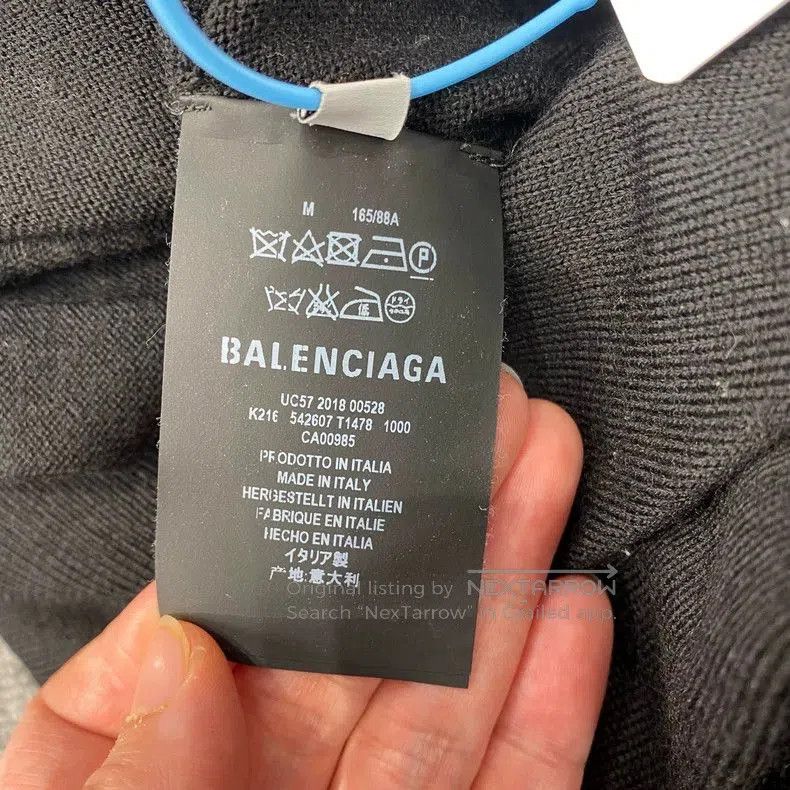 Balenciaga Balenciaga Black Wheat Ear Sweater. Size US M / EU 48-50 / 2 - 4 Thumbnail