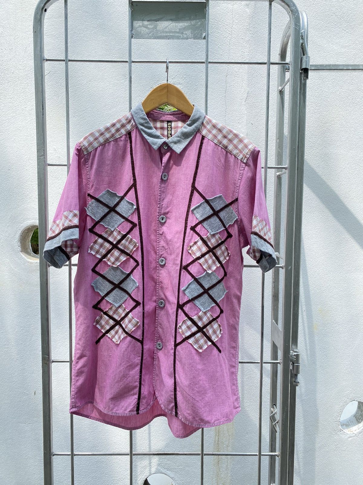 Frapbois FRAPBOIS Pink Patchwork Shirt Size XS / US 0-2 / IT 36-38 - 10 Thumbnail