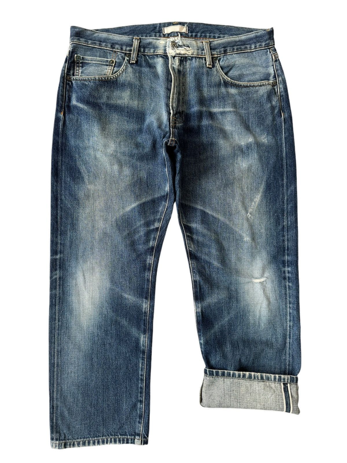 Uniqlo VINTAGE UNIQLO SELVEDGE DISTRESSED JEANS Size US 36 / EU 52 - 1 Thumbnail