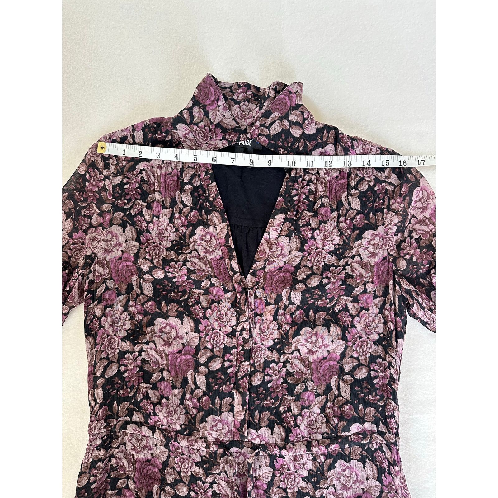 Paige Paige Fernanda Silk Minidress Purple Floral Spring Size XS Size XS / US 0-2 / IT 36-38 - 3 Thumbnail