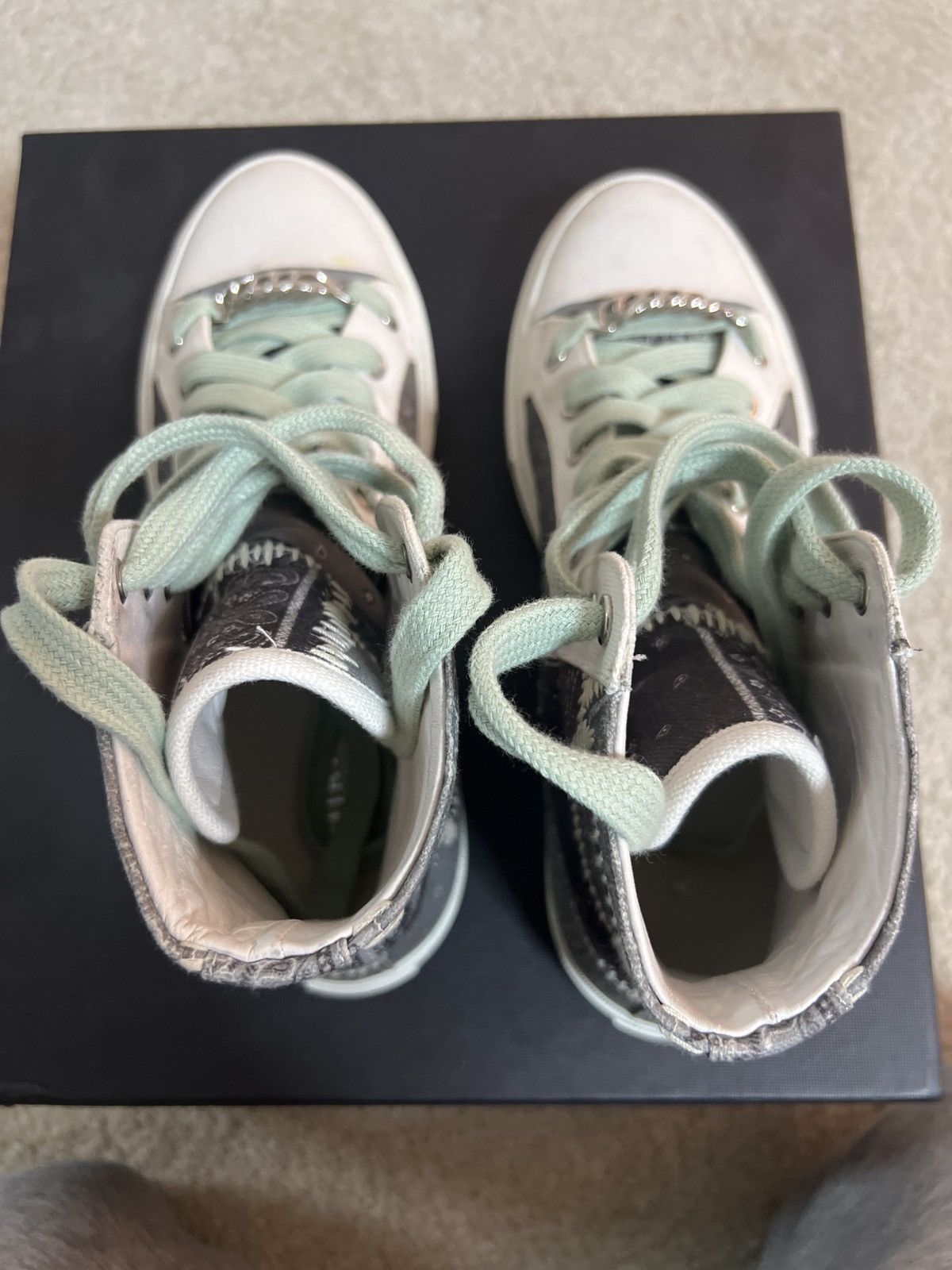 Amiri Bandana Reconstructed Sneakers in Multicolor Size US 8 / EU 41 - 6 Thumbnail