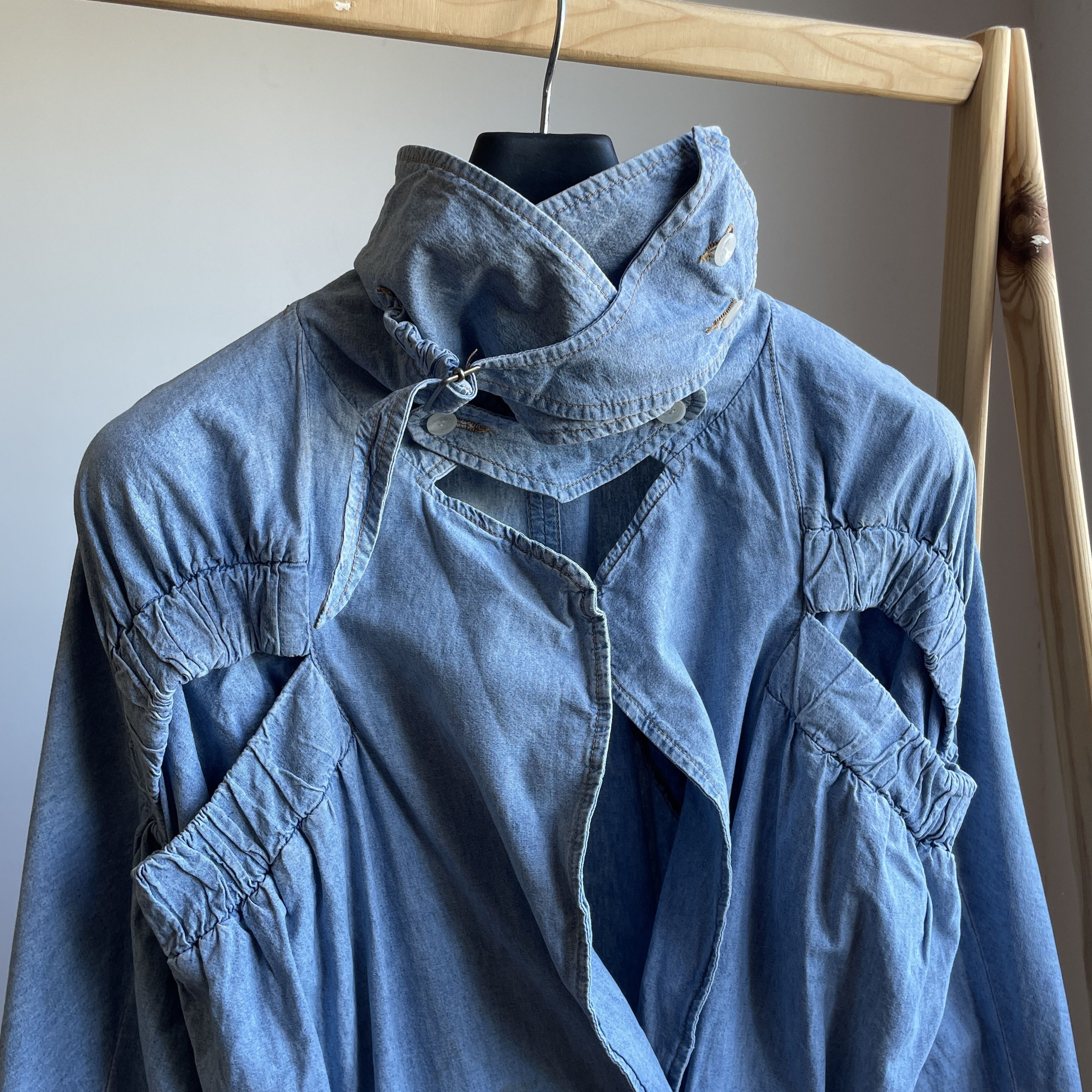 Stella McCartney Stella McCartney 2004 Womens Denim Trench Coat Size IT 42 Size M / US 6-8 / IT 42-44 - 6 Thumbnail