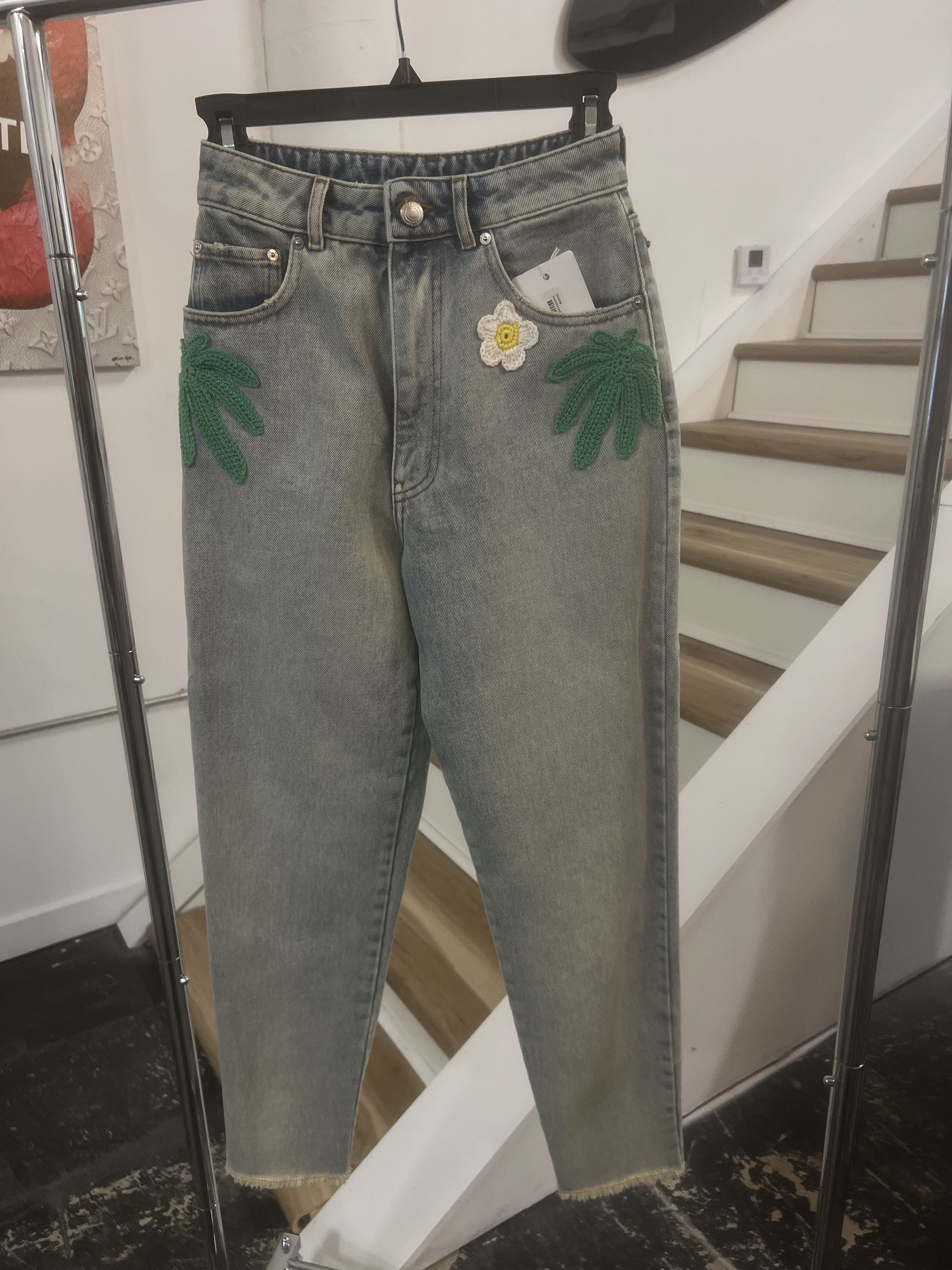GCDS Handmade Crochet Jeans Size 25" / US 0 / IT 36 - 2 Thumbnail