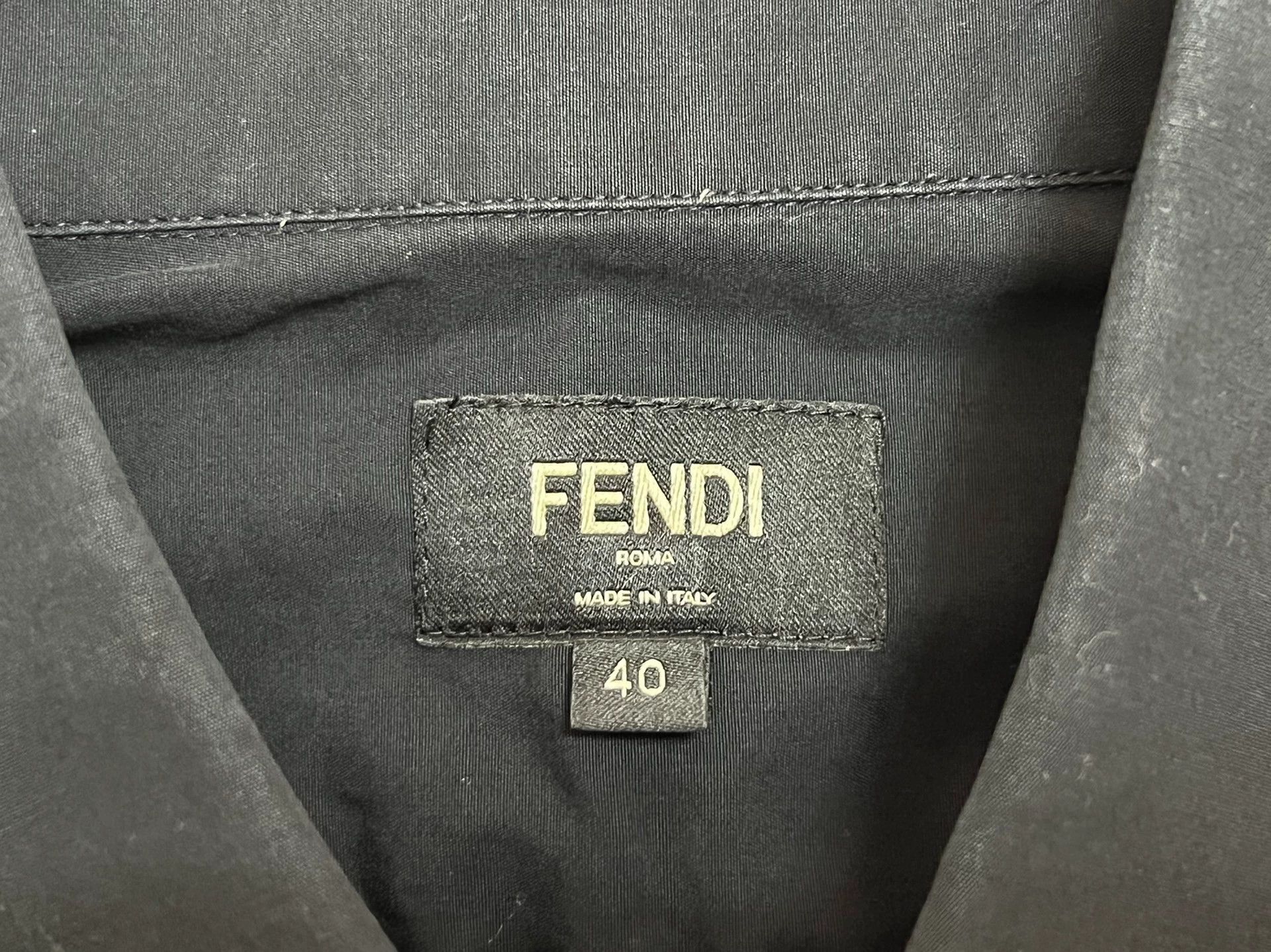 Fendi Fendi Runway Black Men's 40 Regular Shirt Size US L / EU 52-54 / 3 - 3 Thumbnail