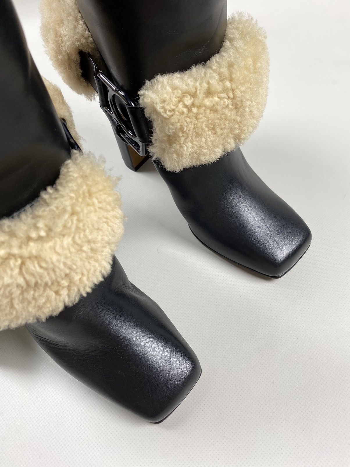 Off-White New! Off-White For Riding ladies Leather Boots Shoes Size 37 Size US 7 / IT 37 - 11 Thumbnail