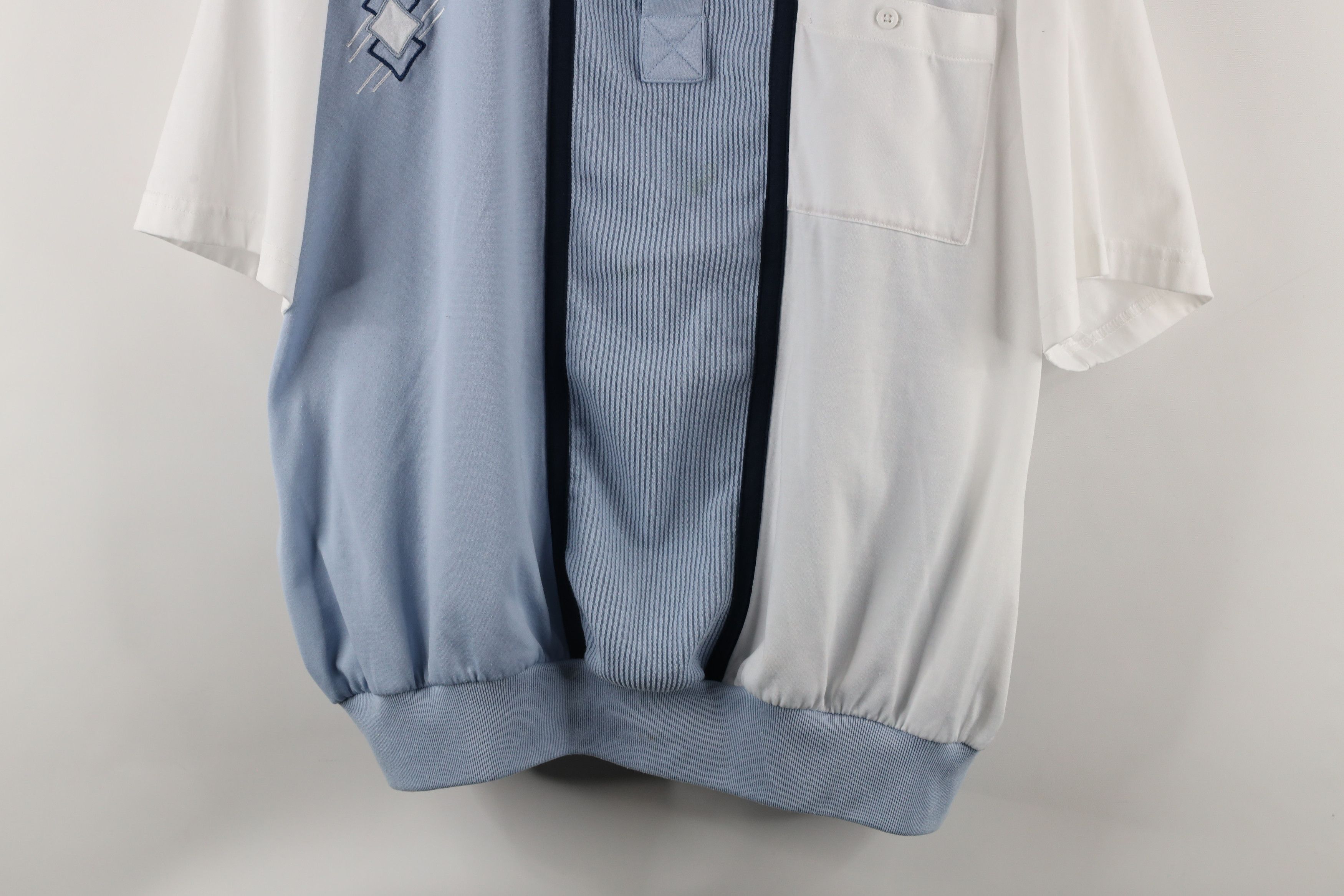 Vintage Vintage 90s Streetwear Diamond Knit Collared Pullover Polo Size US XL / EU 56 / 4 - 3 Thumbnail