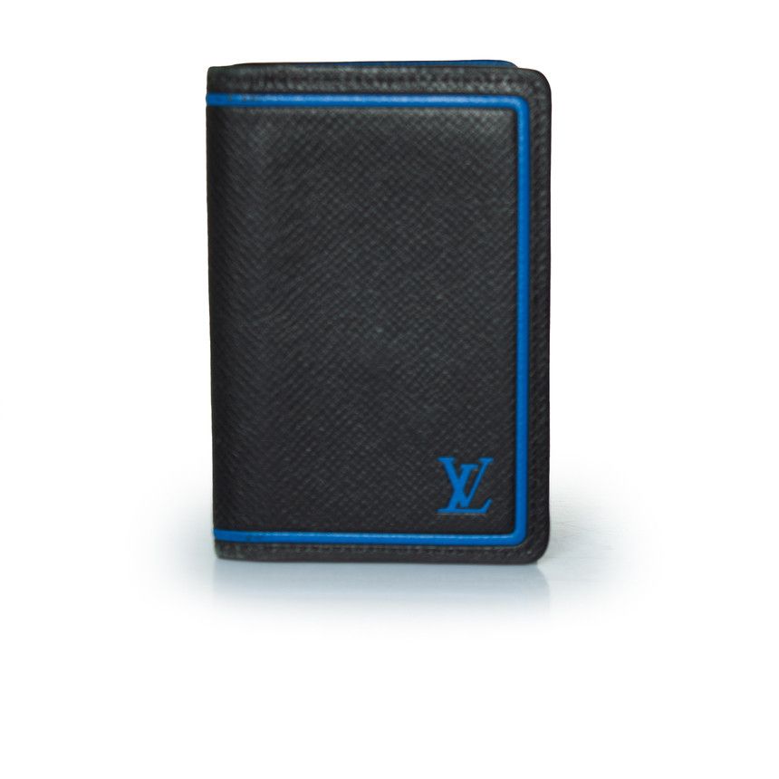 Louis Vuitton Taiga organizer in black and blue