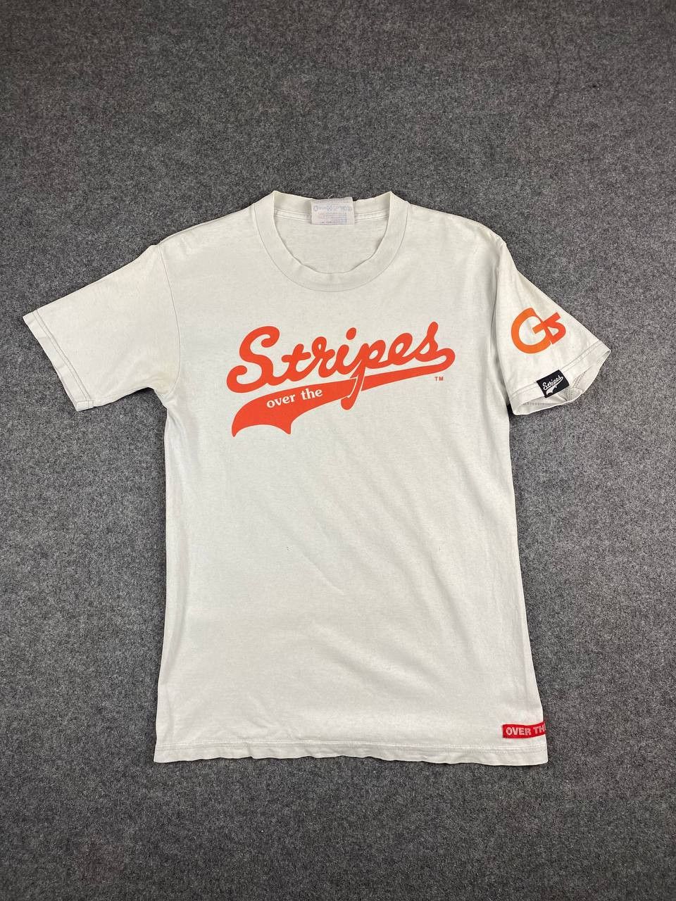 image of Over The Stripes s Tee Nice Design in White, Men's (Size XS)