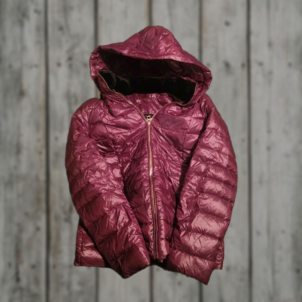 Calvin Klein Calvin Klein Parka Nylon Down Puffer Jacket L Women Purple Lightweight Packable Premium Down Jacket Size L / US 10 / IT 46 - 1 Thumbnail