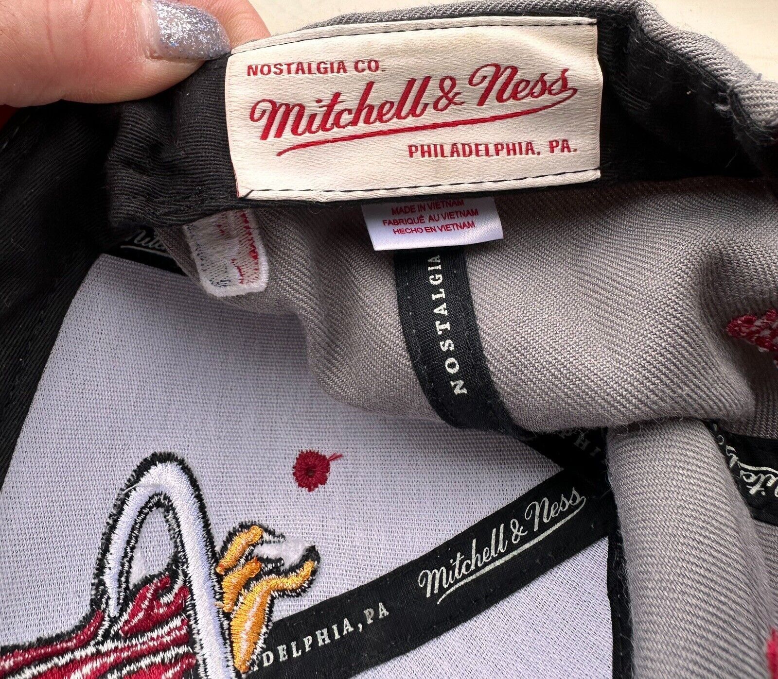 Vintage VTG Miami Heat NBA Mitchell & Ness Snapback Hat Basketball Size ONE SIZE - 4 Thumbnail
