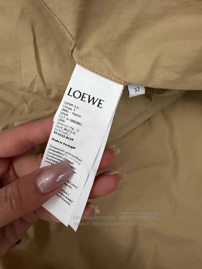 Loewe Loewe Khaki Short Sleeve Shirt Dress, Women's Size 4XL / US 24-26 - 3 Thumbnail