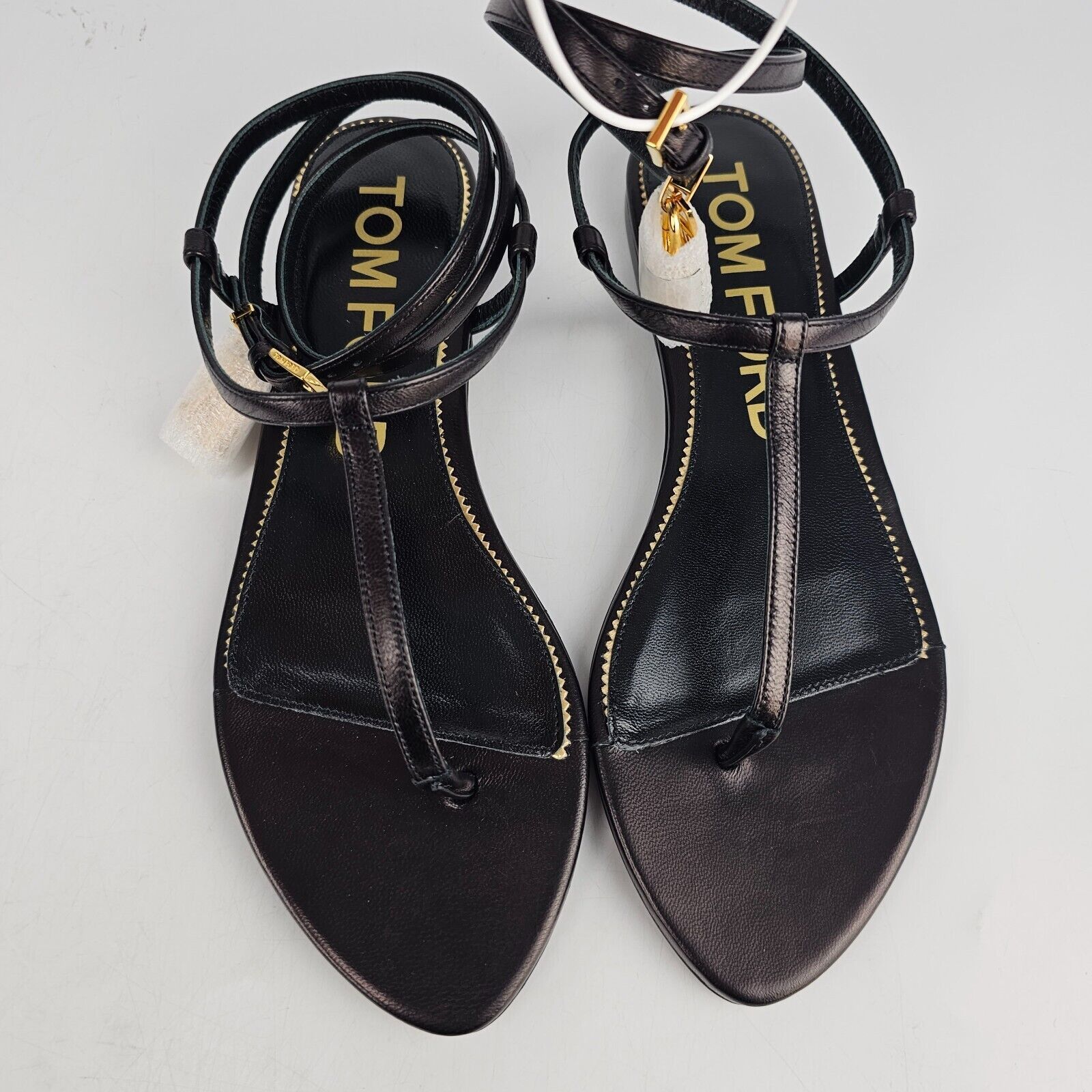 Tom Ford Tom Ford Padlock Black Leather Sandals New Size US 8.5 / IT 38.5 - 6 Thumbnail