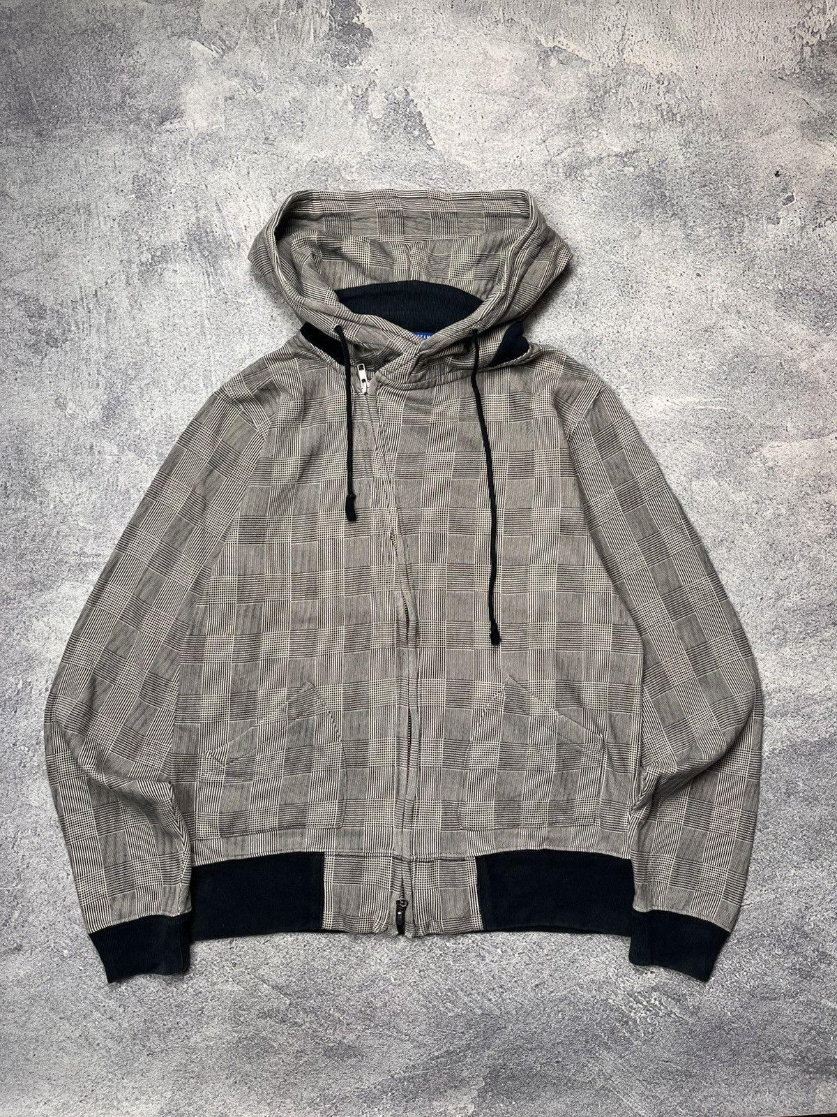 Beams Plus Asyimmetrical Double Zipper Hoodie Plaid Beams Size US M / EU 48-50 / 2 - 2 Thumbnail