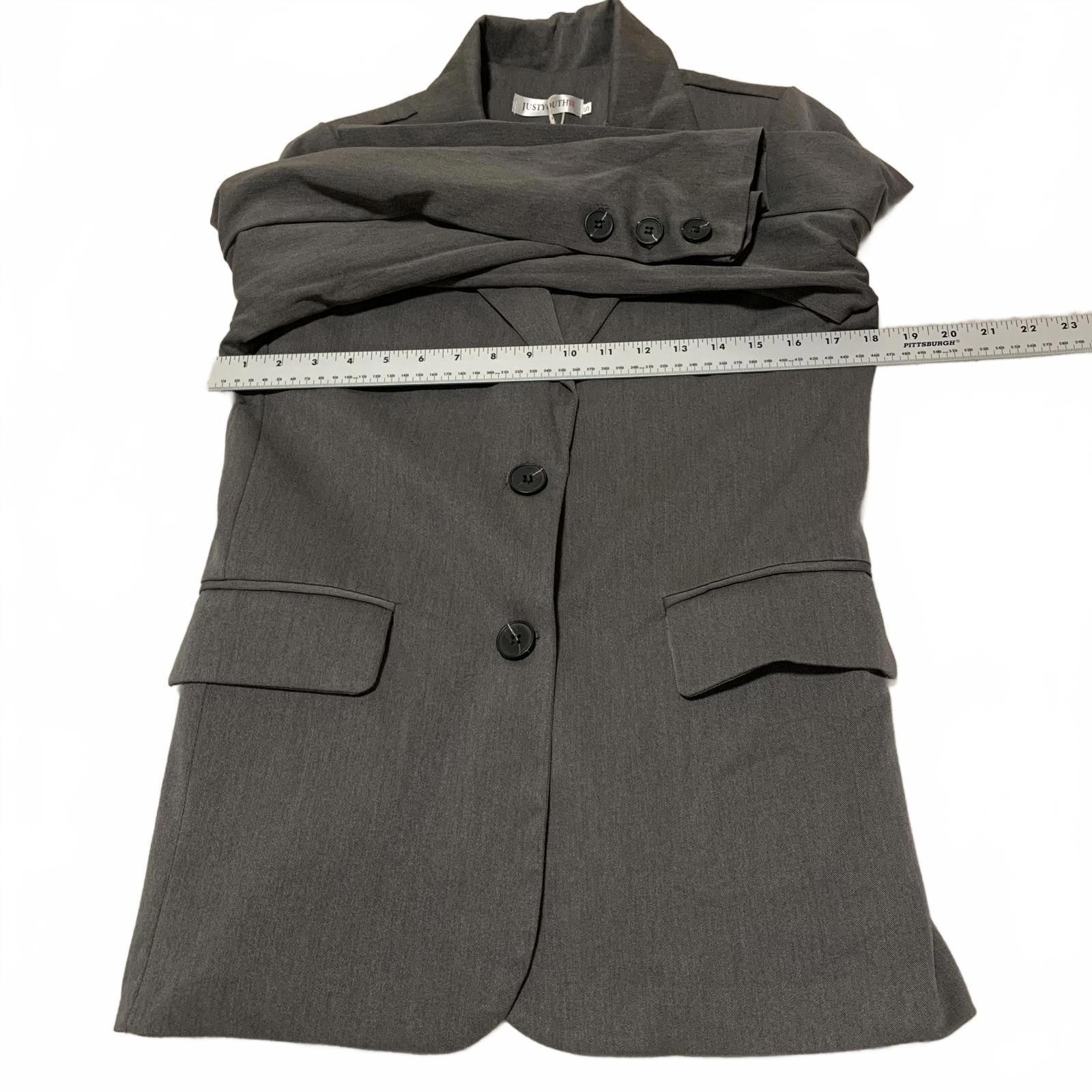 Other NWT JustYouth Women's Size Small Gray Blazer Jacket Size S / US 4 / IT 40 - 7 Thumbnail