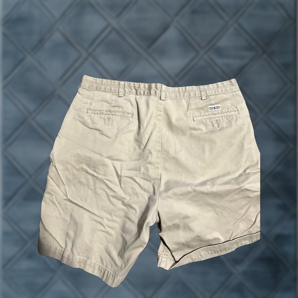 Polo Ralph Lauren VINTAGE Polo Ralph Lauren Tyler Short Chino Pleated Cotton 40 Beige Mens Regular Size US L / EU 52-54 / 3 - 1 Thumbnail