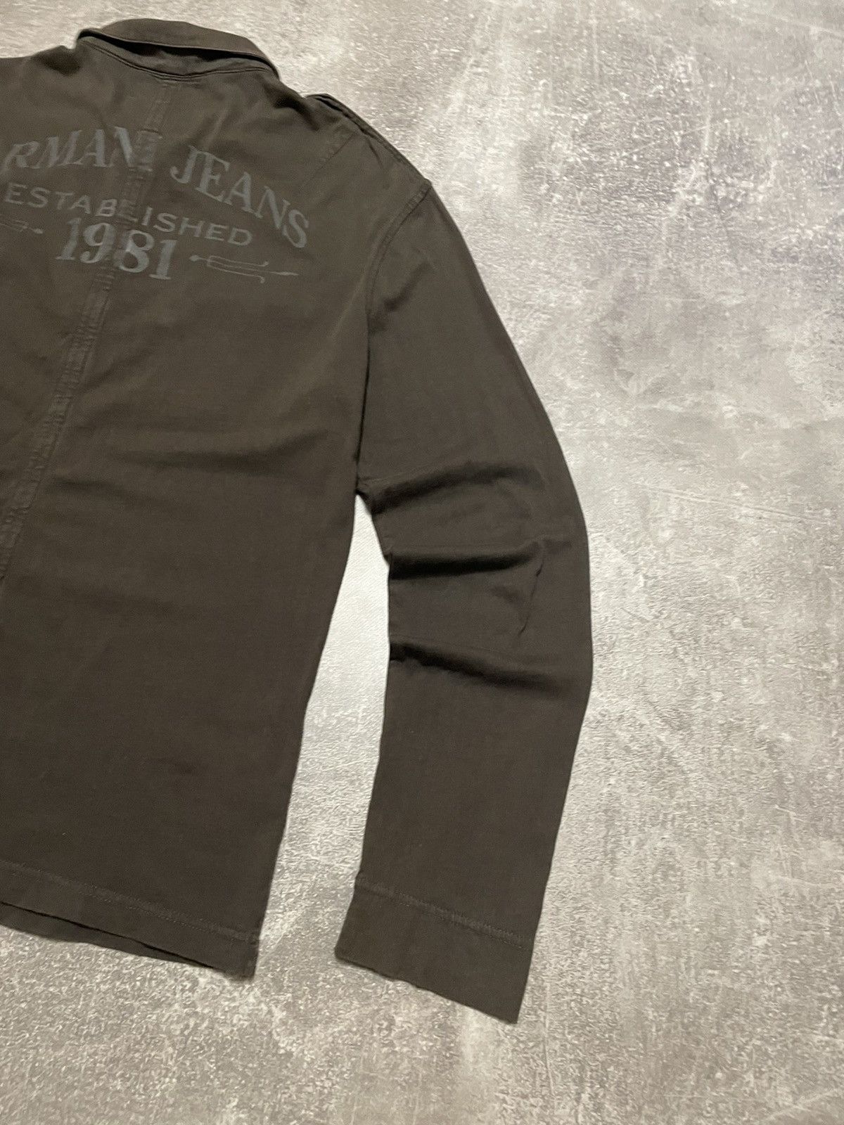 Armani × Vintage Vintage Armani Jeans Long Sleeve Shirt Big Logo Size US L / EU 52-54 / 3 - 16 Thumbnail