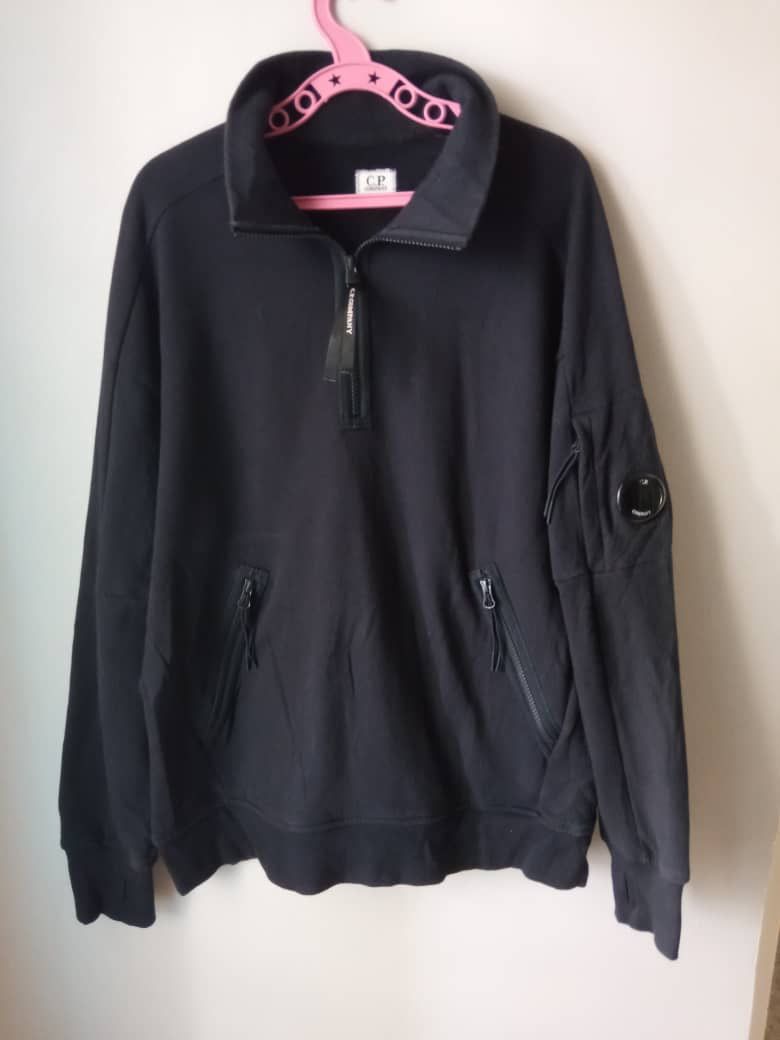 C.P. Company Diagonal Raised Fleece Half Zip Goggle NAVY Size US M / EU 48-50 / 2 - 5 Thumbnail