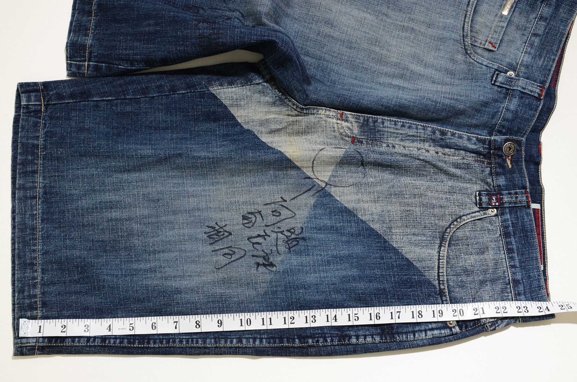 Phat Farm [Mark Stain] Phat Farm Denim Shorts 90s Hiphop Streetwear Size US 34 / EU 50 - 18 Thumbnail