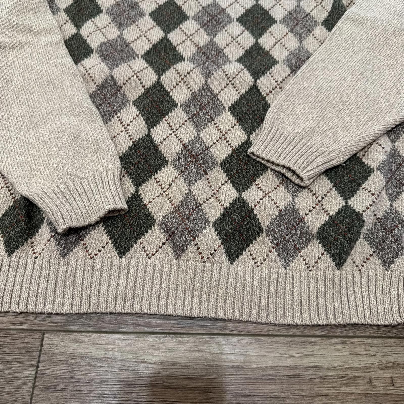 St. Johns Bay Vintage 90s St. John’s Bay Knit Argyle Geometric Sweater Size US XL / EU 56 / 4 - 4 Thumbnail
