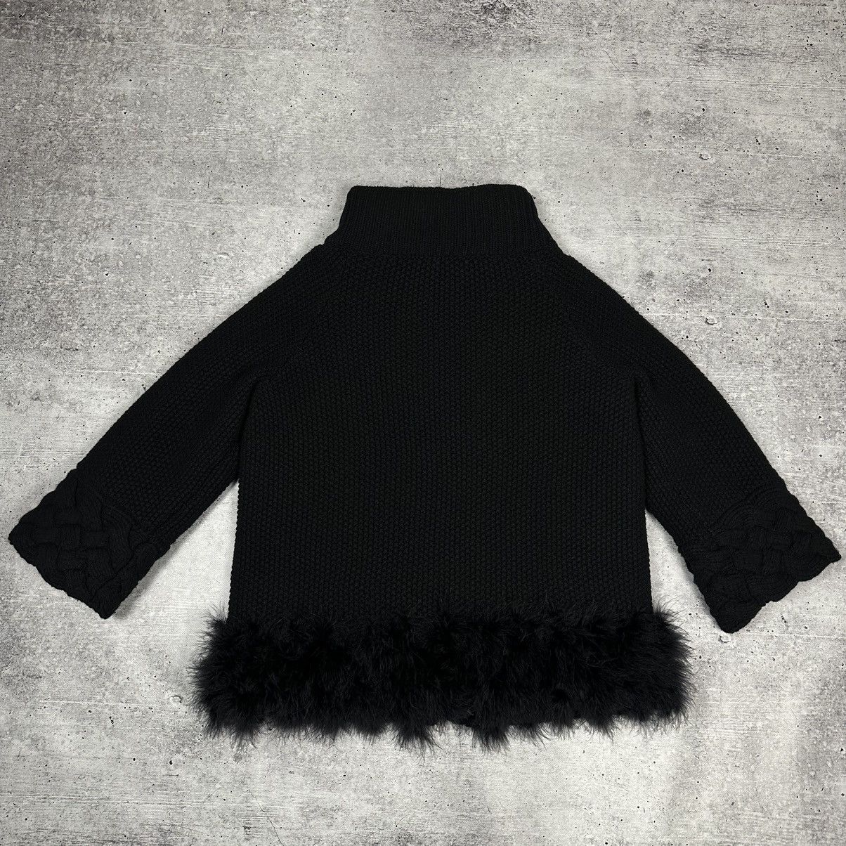 Designer × Herno HERNO Knitted Wool Down Jacket Feathers The Cuff Black Size M / US 6-8 / IT 42-44 - 9 Thumbnail