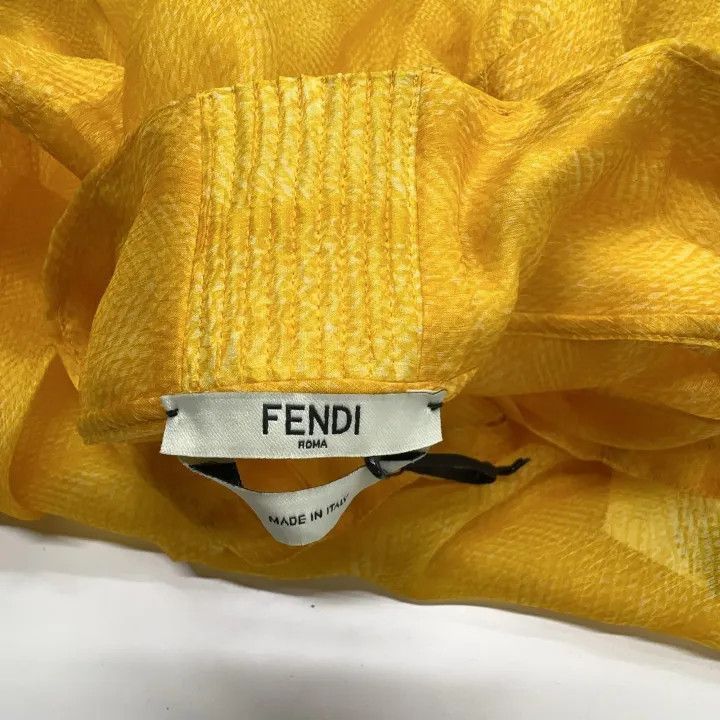 Fendi Fendi Sheer Yellow Silk Shirt -2507 Size US M / EU 48-50 / 2 - 6 Thumbnail