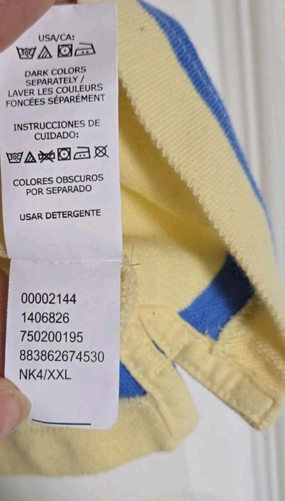 Chaps Chaps Golf Polo Shirt XXL 2X 2XL Pastel Yellow Blue Strip Size US XXL / EU 58 / 5 - 10 Thumbnail