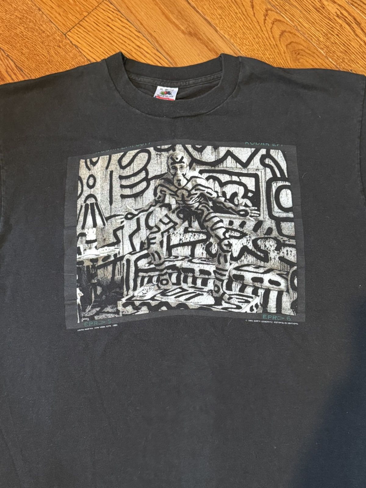 Keith Haring Vintage 1992 Keith Haring x Annie Leibovitz Portrait Tee Size US XL / EU 56 / 4 - 3 Thumbnail