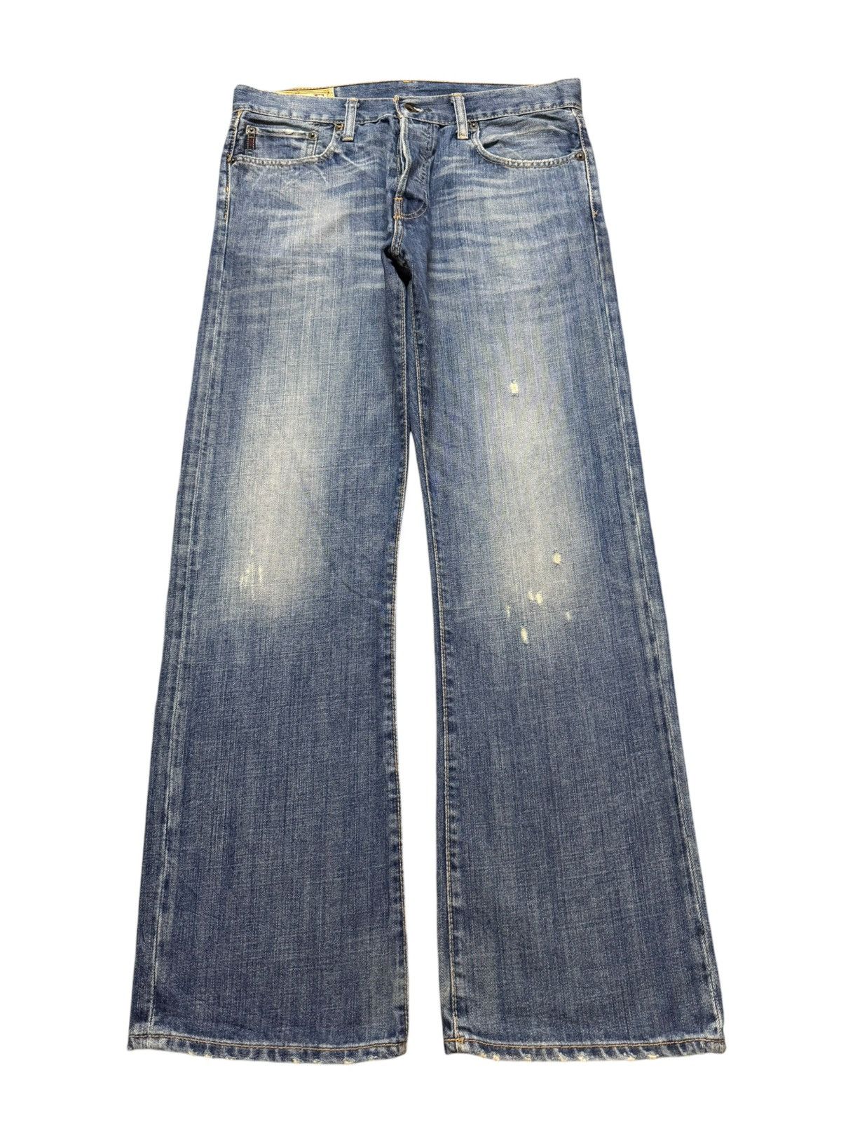Abercrombie & Fitch Vintage 90s Abercrombie & Fitch Blue Faded Wash Wide Leg Size US 34 / EU 50 - 1 Thumbnail