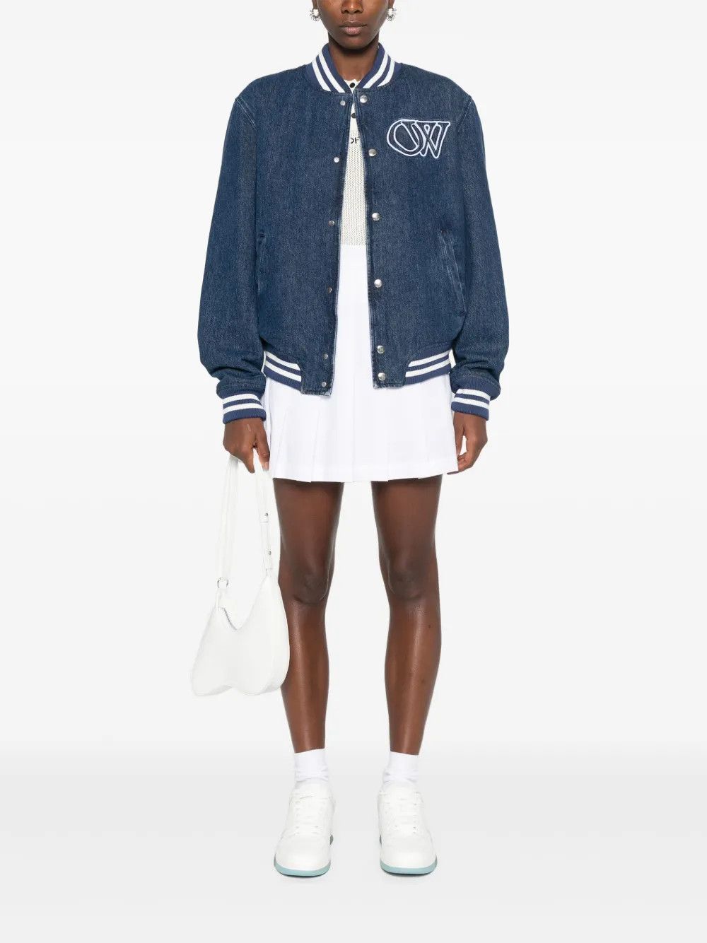 Off-White o1y1125 Denim Jacket in Blue/White Size M / US 6-8 / IT 42-44 - 5 Thumbnail