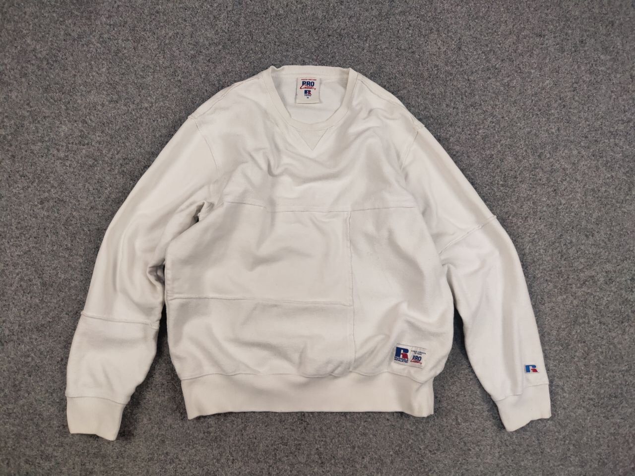 Russell Athletic Vintage Russell Athletic Pro USA Patchwork Boxy Sweatshirt Size US M / EU 48-50 / 2 - 12 Thumbnail