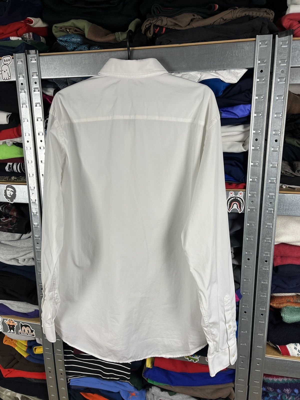 Burberry × Designer Burberry Uniform White Button Up Classic Men’s Shirt Luxury Size US M / EU 48-50 / 2 - 14 Thumbnail