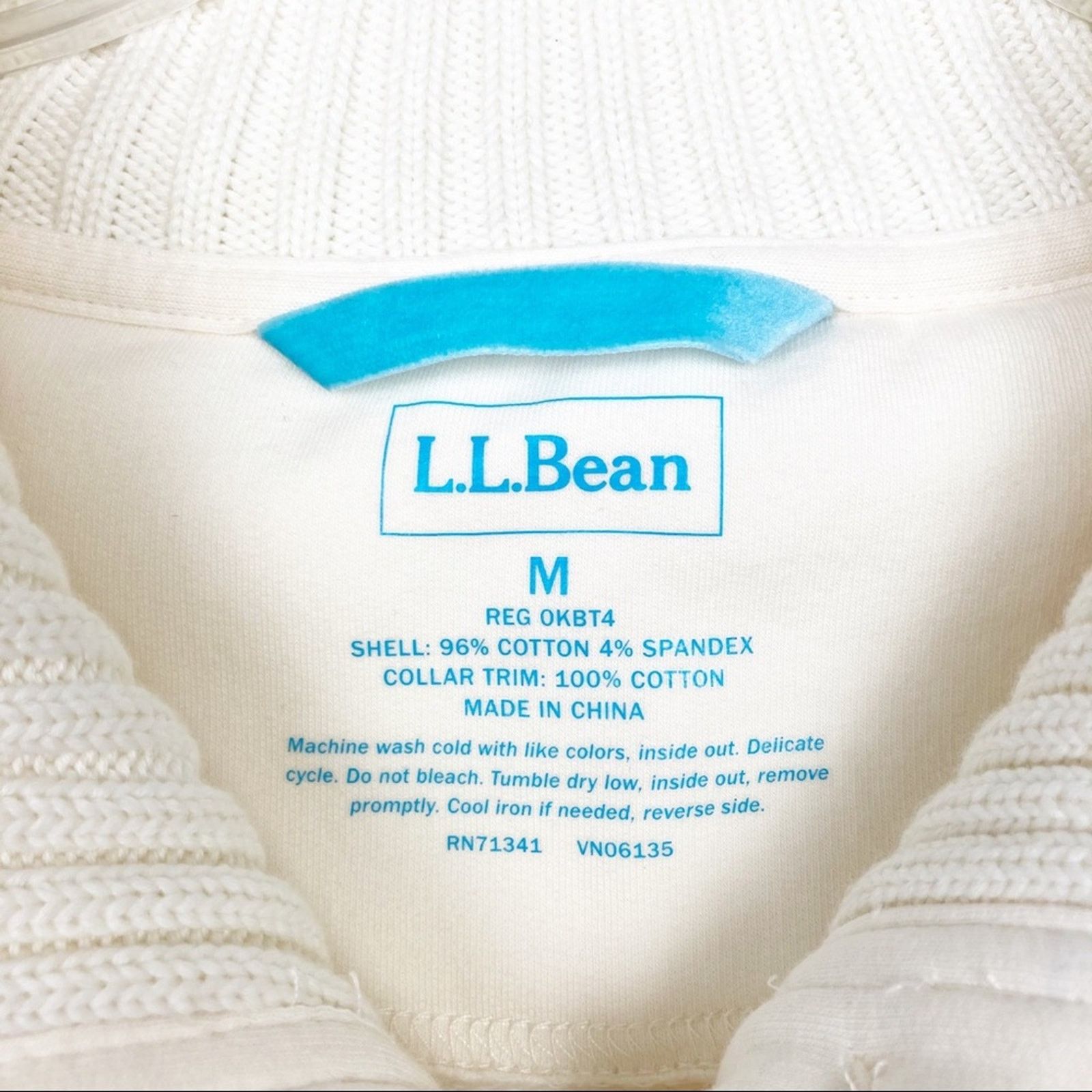 L.L. Bean LL Bean Cream Button Front Cardigan Sz M Size M / US 6-8 / IT 42-44 - 3 Thumbnail