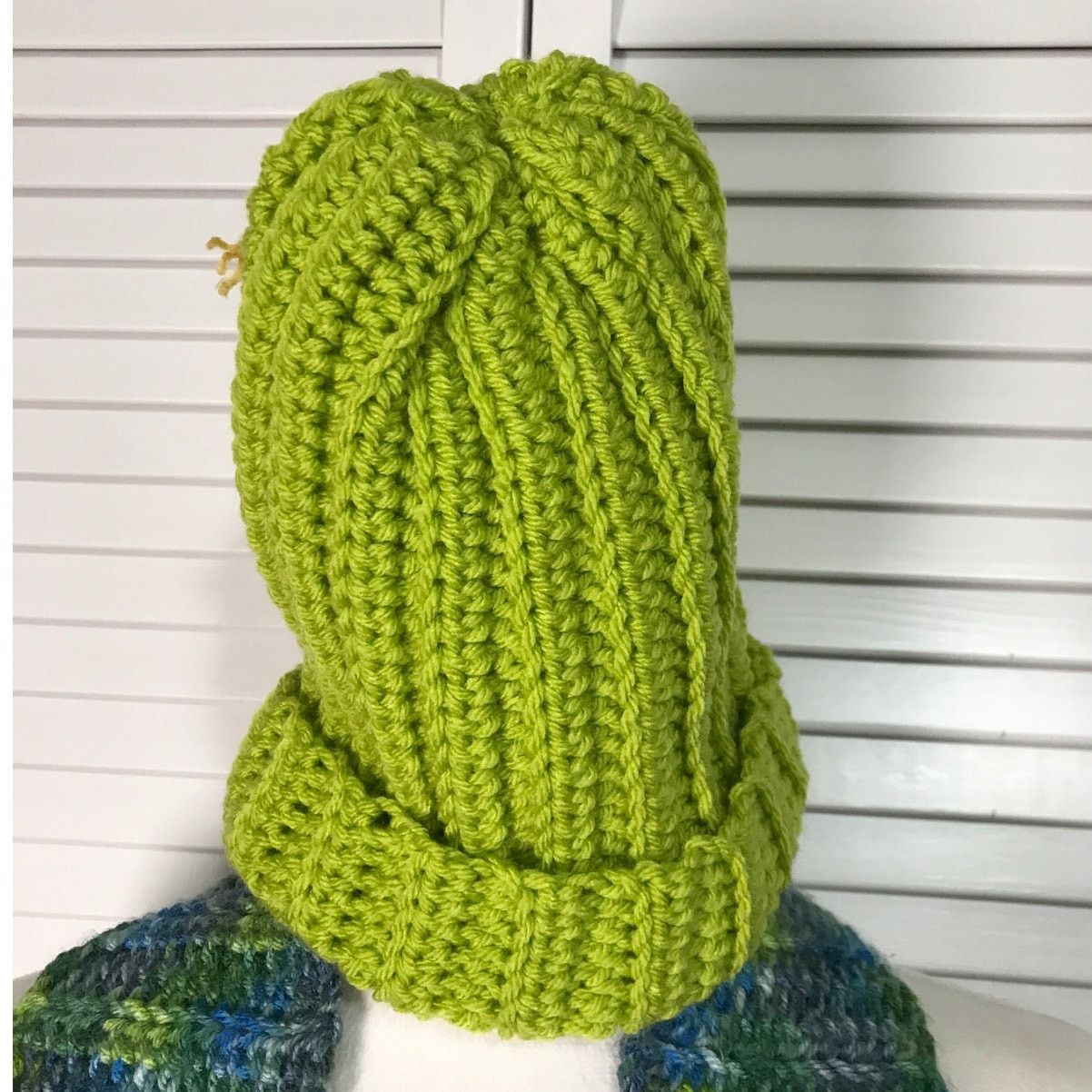 Handmade NWT Handmade Crocheted Textured Beanie & Scarf 51” Size ONE SIZE - 2 Thumbnail