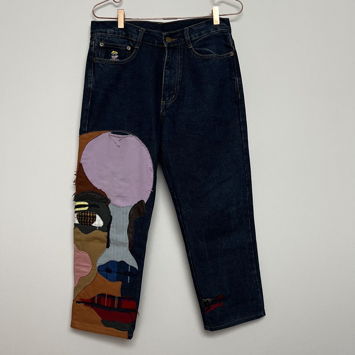 KidSuper Kid Super FW21 Stitched Face Jeans (unisex) Size US 30 / EU 46 - 20 Thumbnail