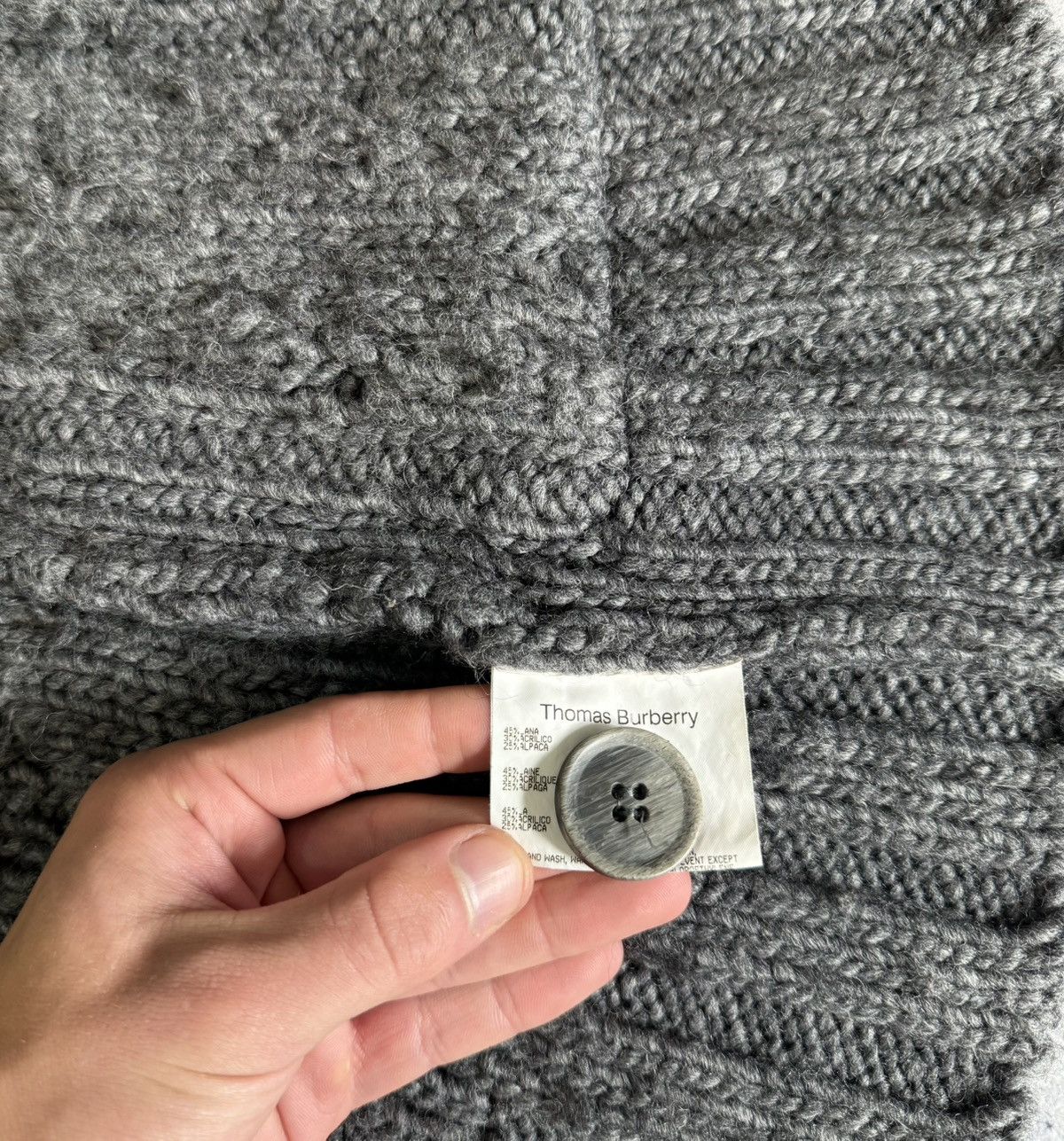 Burberry Thomas Burberry Women’s Knit Cardigan Wool Alpaca Button XS Size XS / US 0-2 / IT 36-38 - 10 Thumbnail