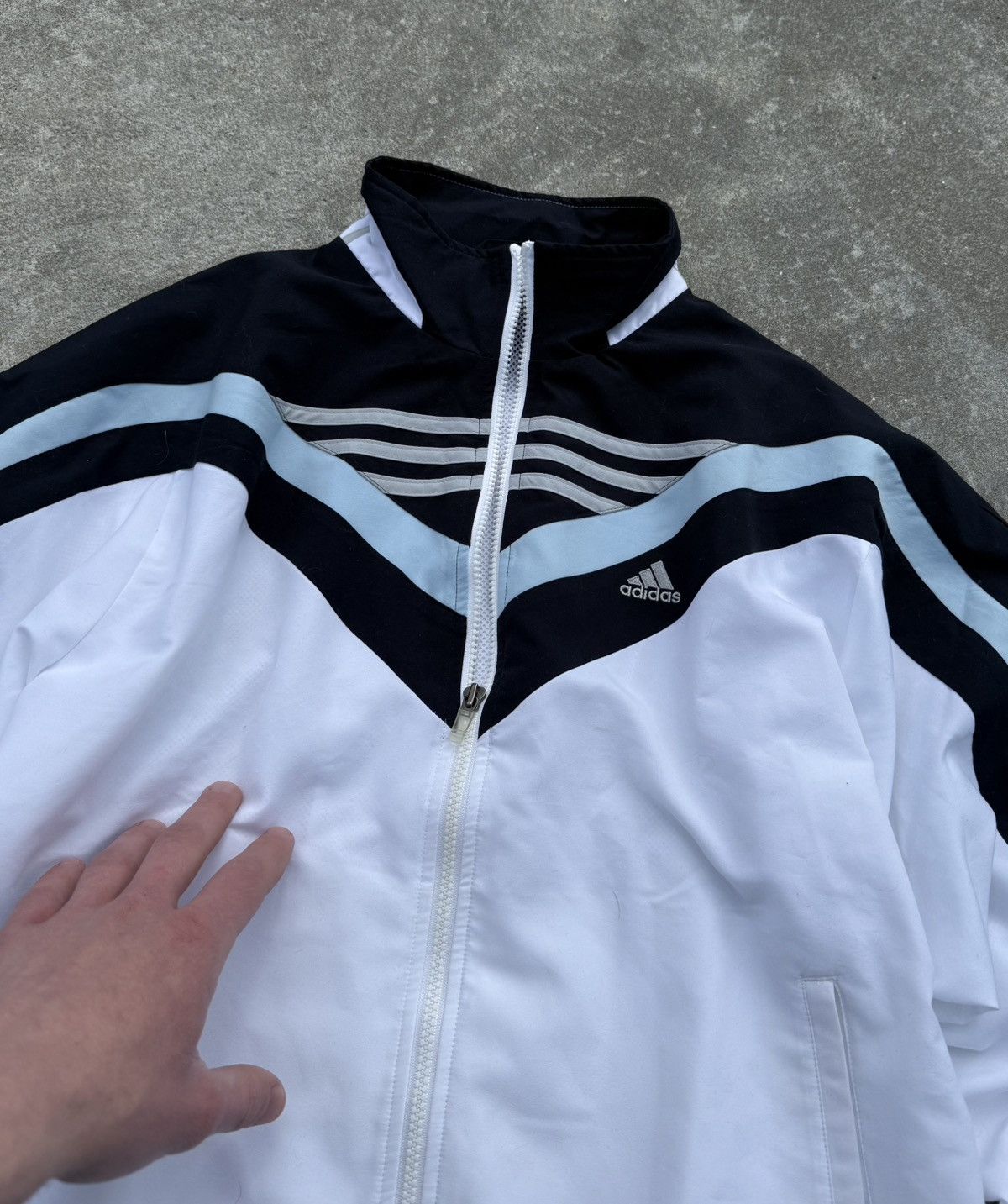 Adidas × Vintage Vintage Adidas Y2K avantgarde streetwear jacket Size US M / EU 48-50 / 2 - 9 Thumbnail
