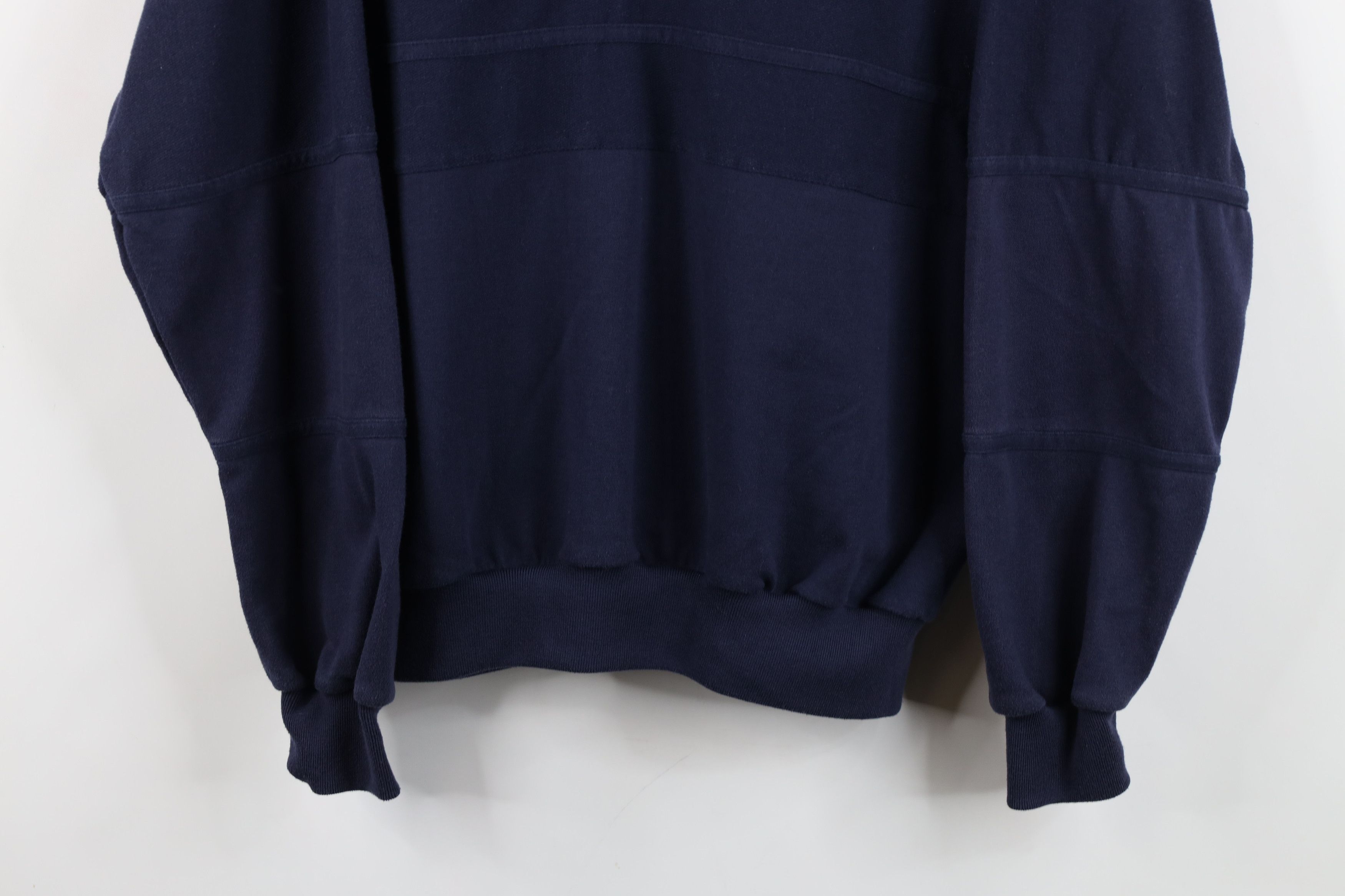 Vintage Vintage 90s Streetwear Long Sleeve Rugby Polo Navy Size US L / EU 52-54 / 3 - 3 Thumbnail