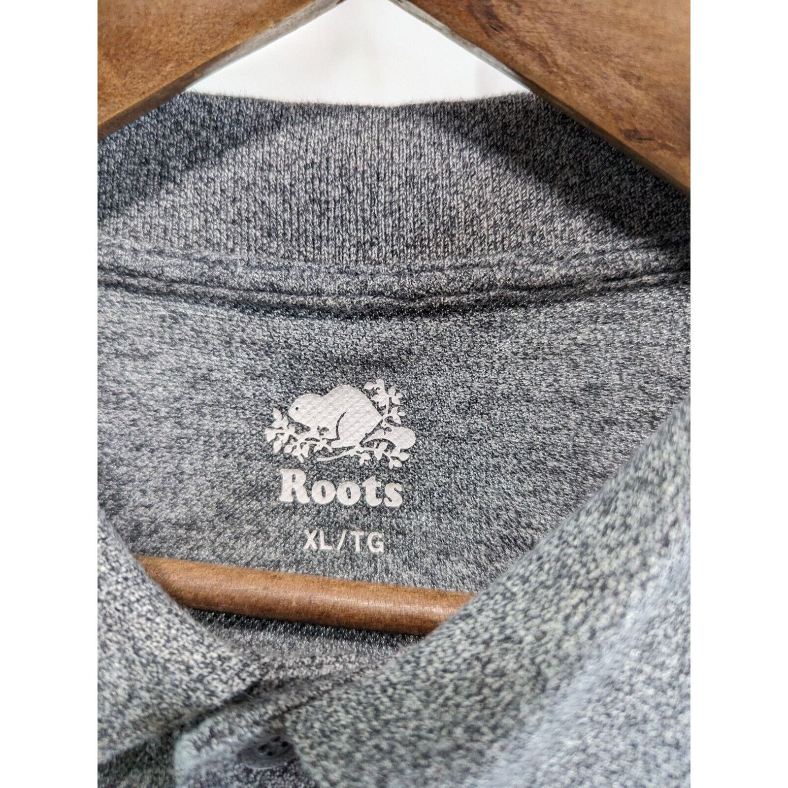 Roots Roots Shirt Mens XL Gray Polo Short Sleeve Embroidered Logo Size US XL / EU 56 / 4 - 3 Thumbnail